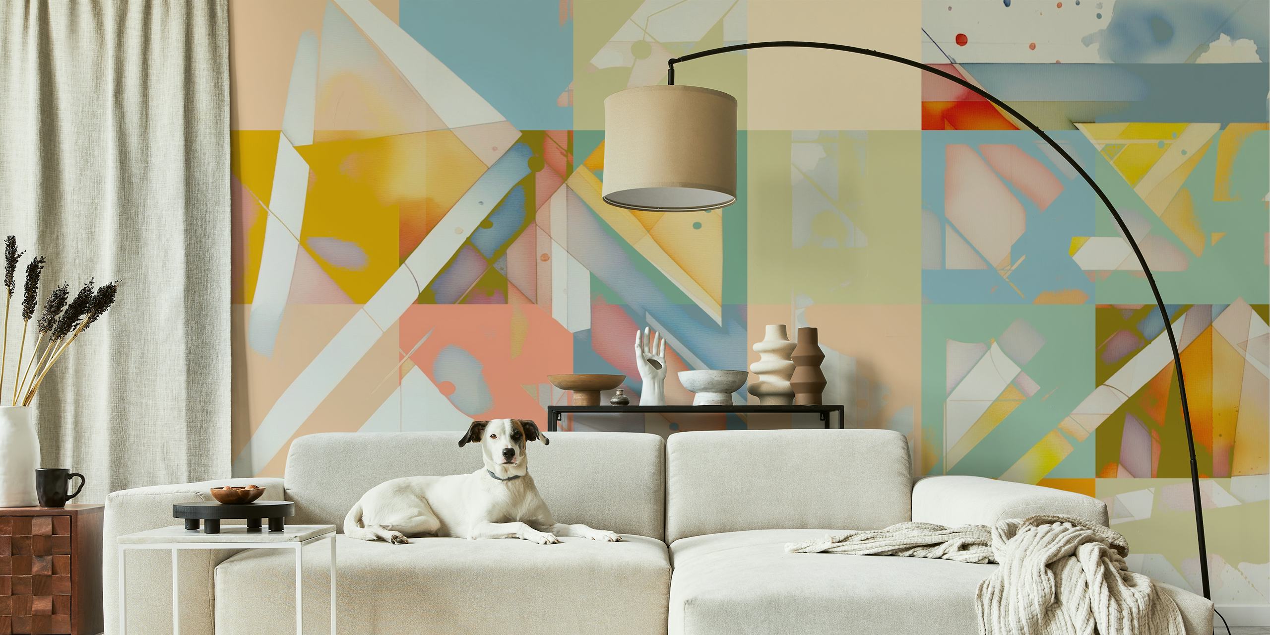 Urban Tribal Bauhaus Grunge wallpaper in a room