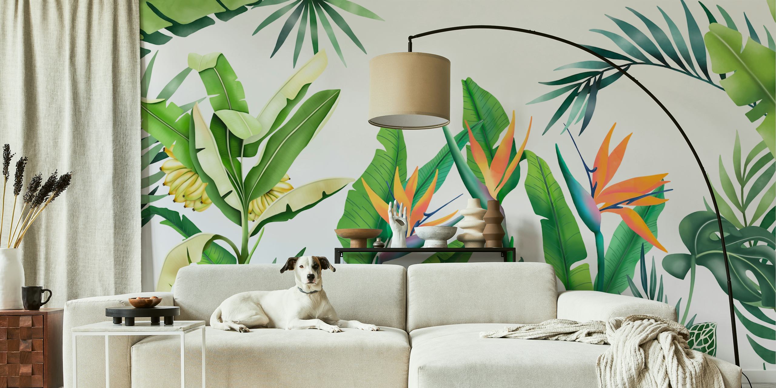 Jungle Tropic wallpaper in a room setting