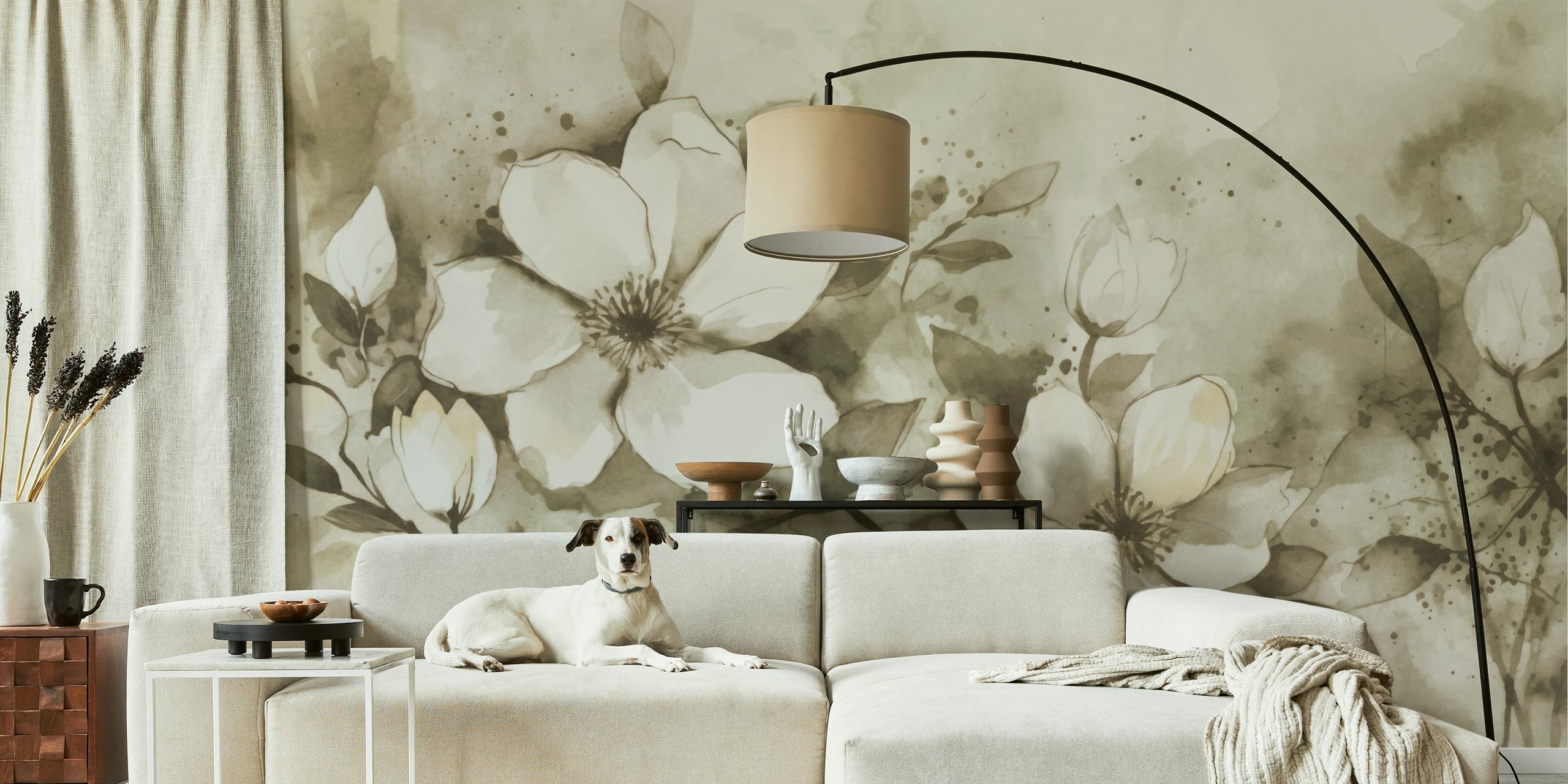 Blooming Spring Watercolor Flowers wystawa tapet