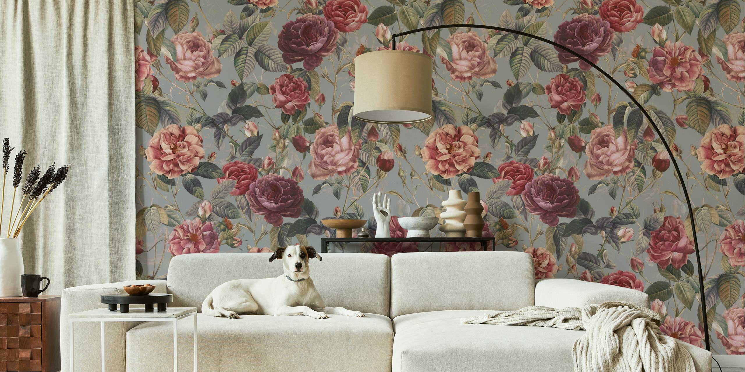 Rose Garden XI - II floral wallpaper design