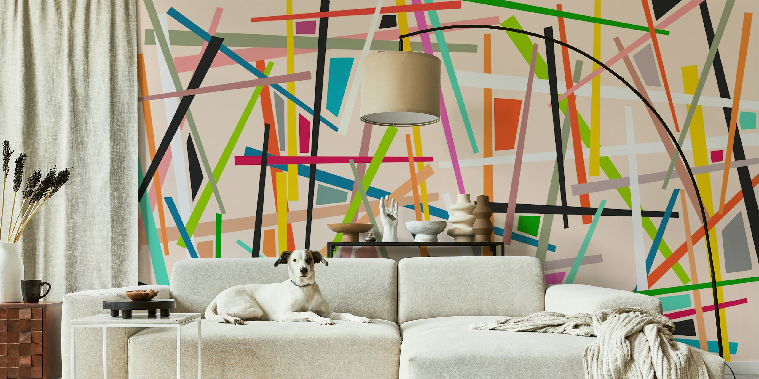 Intertwined 5 papier peint coloré dans une pièce