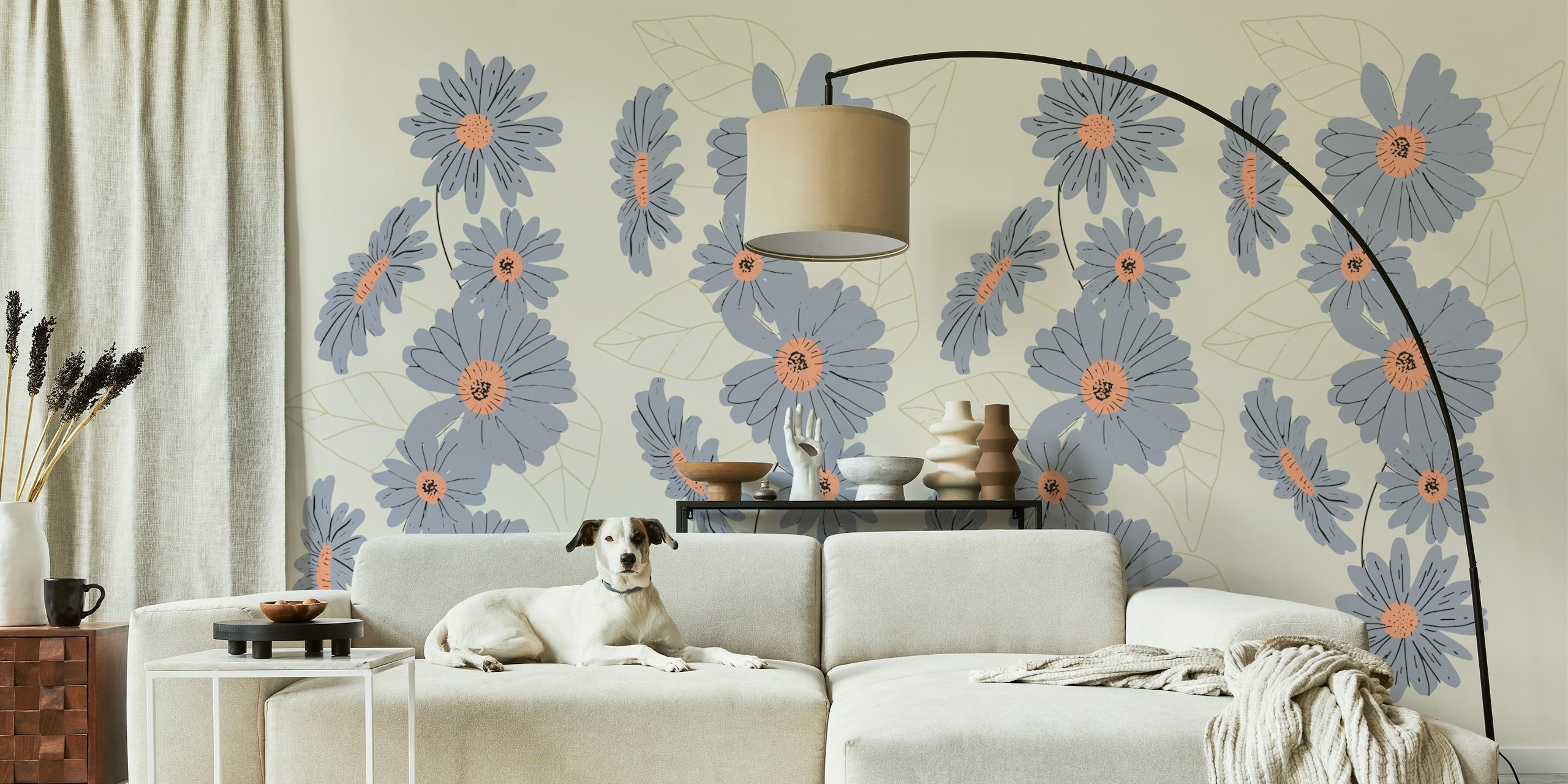 tapeta Daisy Flower Cascade u sobi