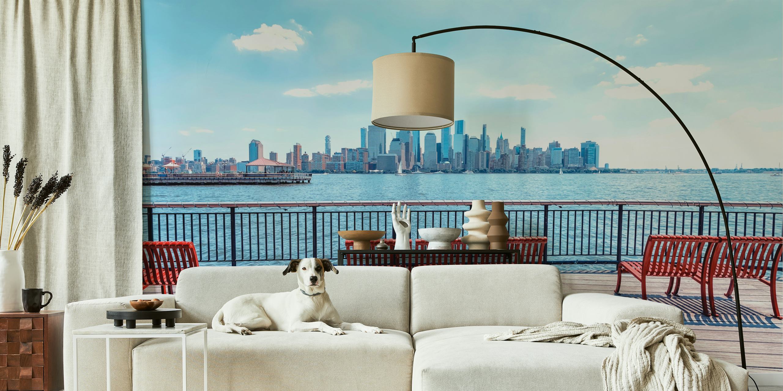 Papel tapiz con vista de verano de Manhattan