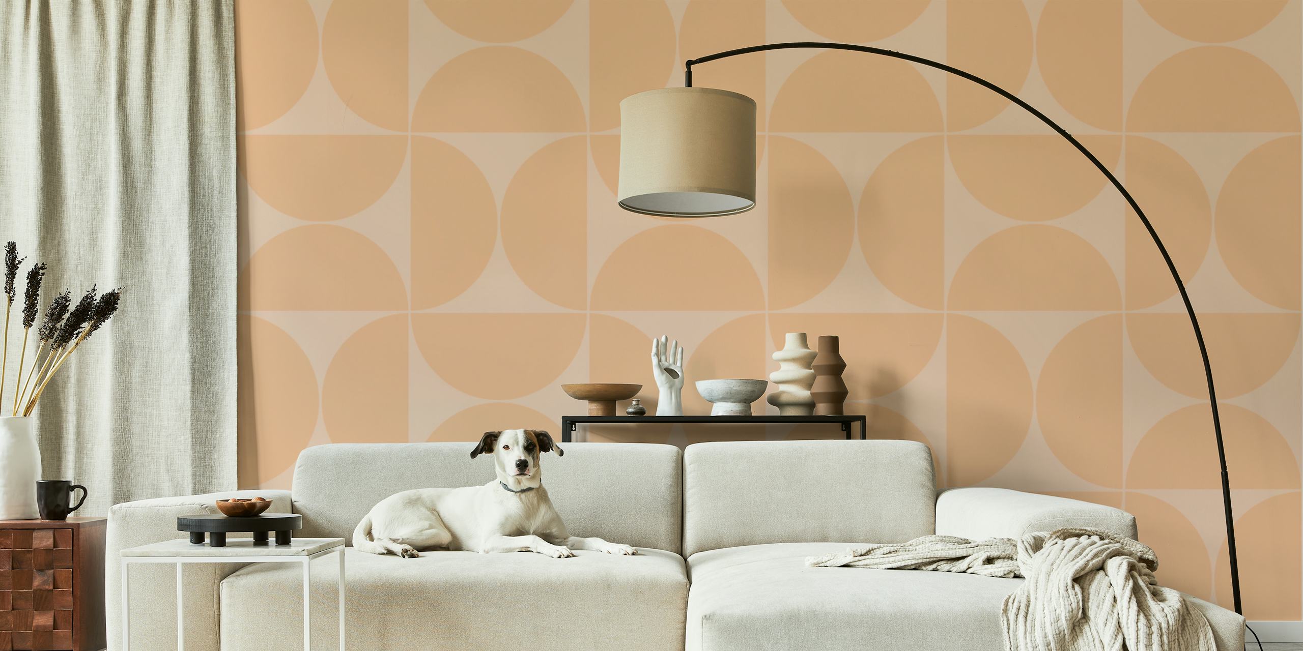 Papel de parede Mid-Century Modern Pattern No52 em um quarto
