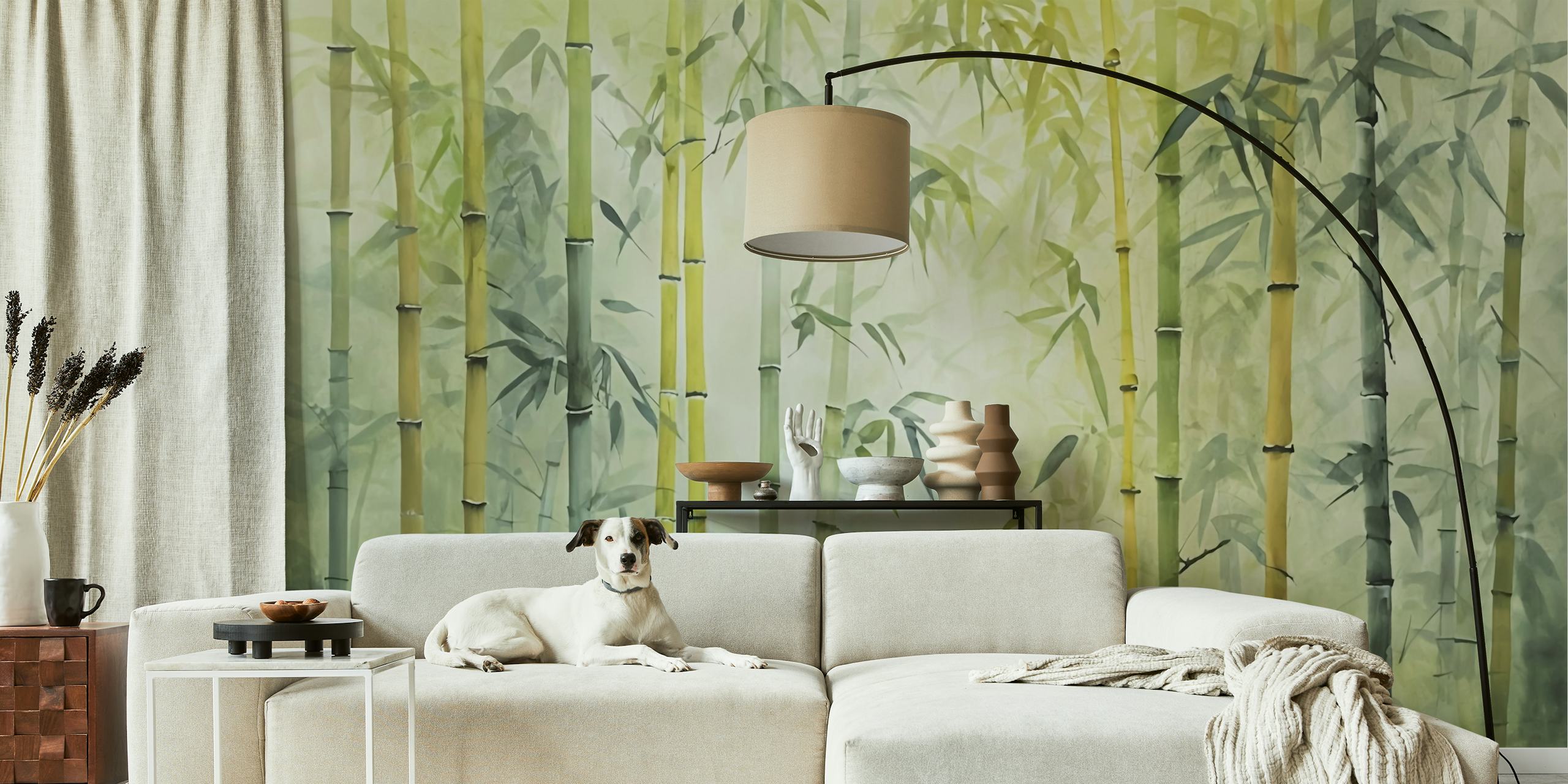 Tranquil Bamboo Haven in een kamer