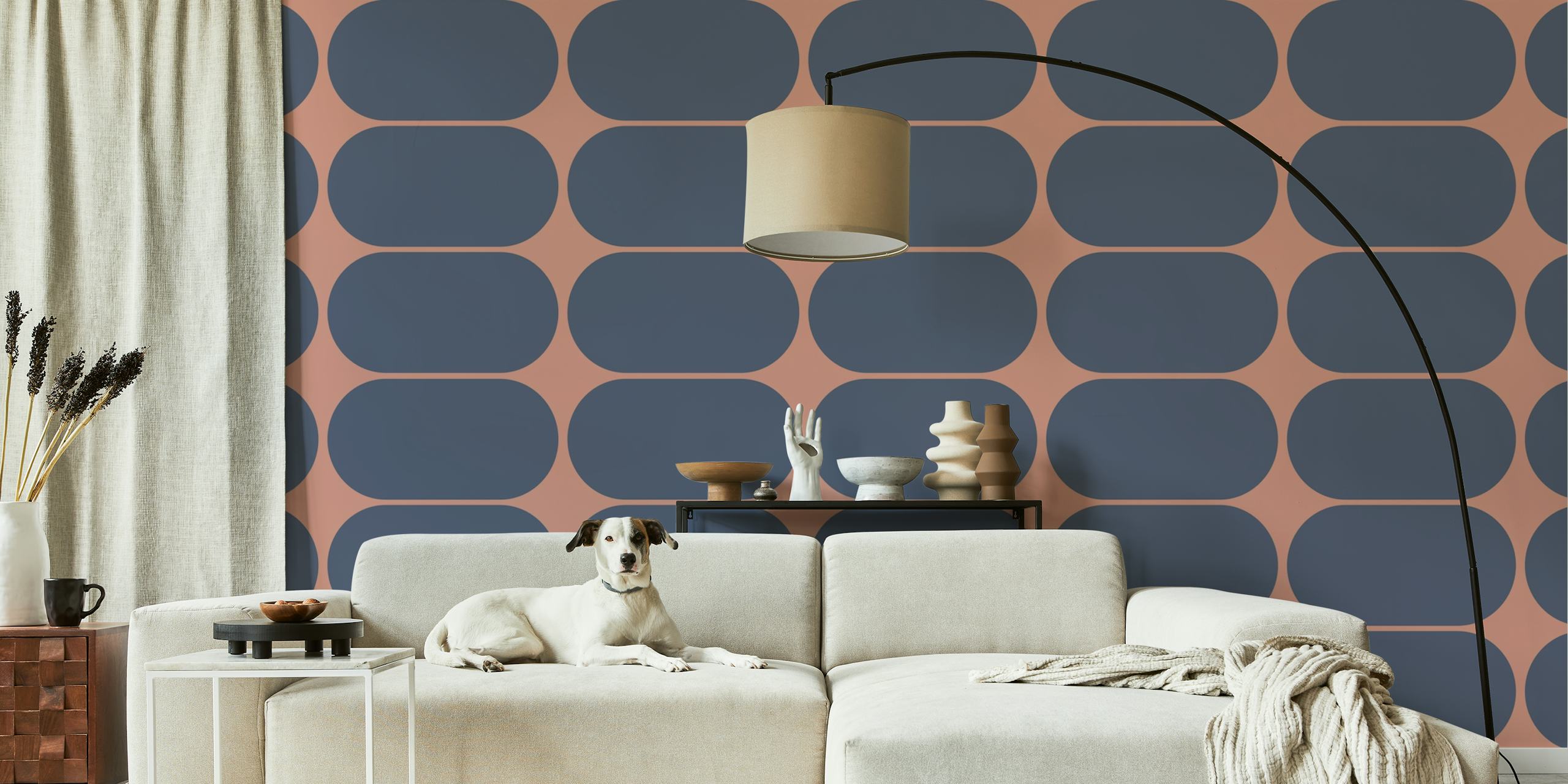 Papier peint Geo Oval Elegance dans une pièce