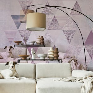 Blush And Lilac Triangles