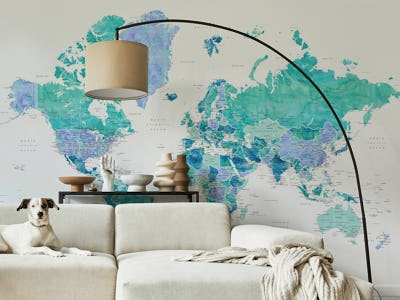 Detailed world map Caribbean