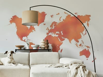 World Map Orange
