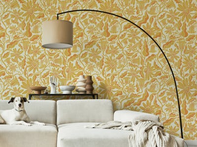 Monochrome Florals Yellow