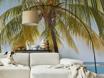 Caribbean Palm Tree Beach 1