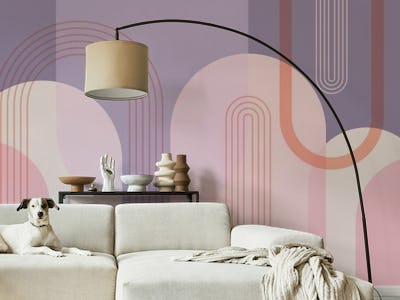 Abstract Arches in Pink and Purple