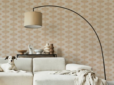 Retro waves orange bohemian vintage texture