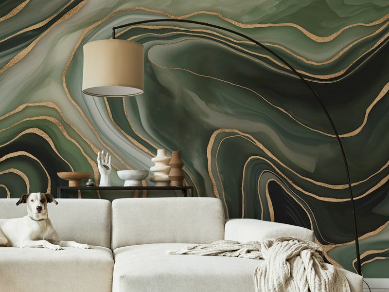 Elegant Marble Reverie Jade Green