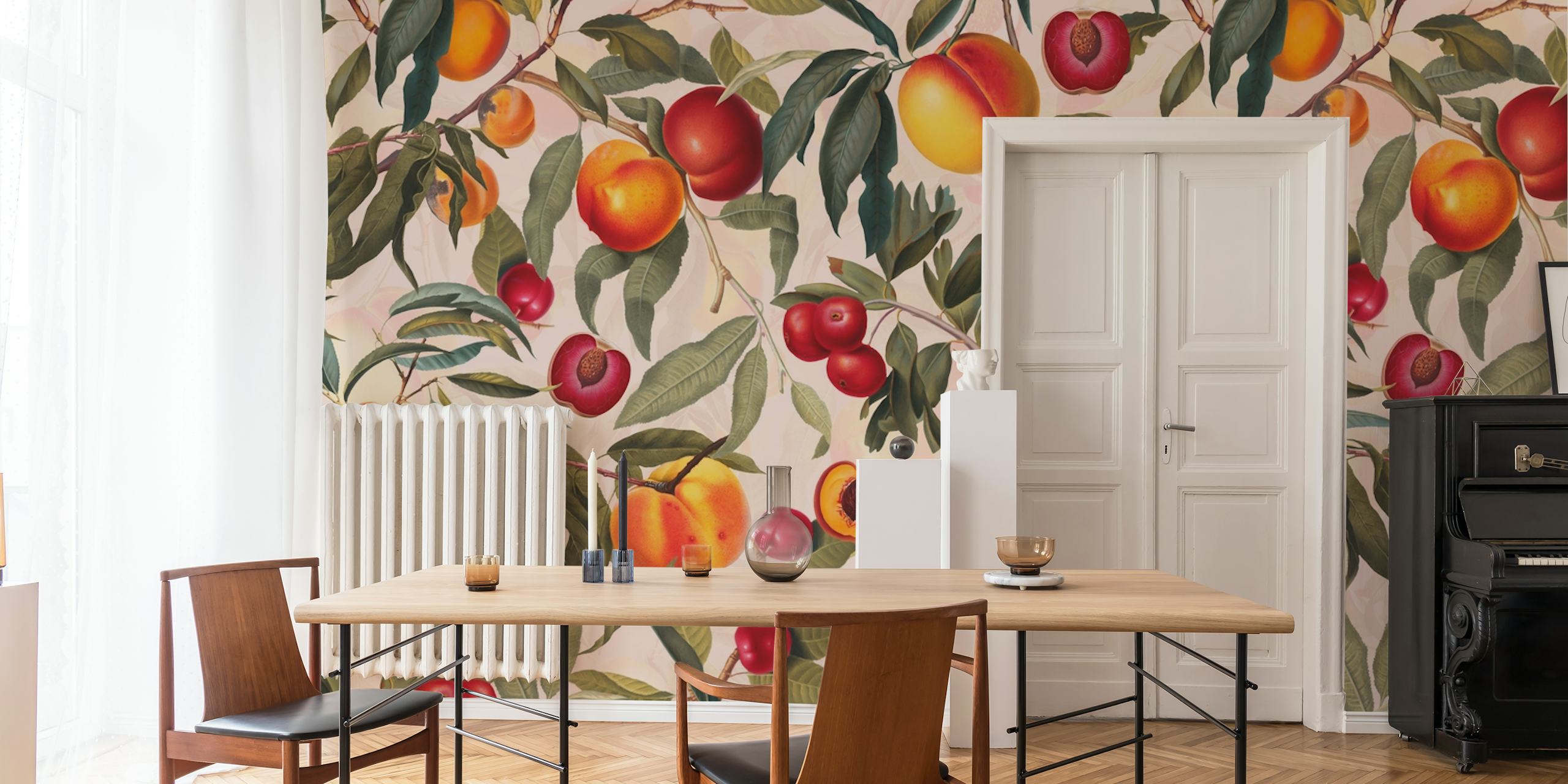 Vintage Fruit Pattern XXIII - Uniká tapeta s ovocným vzorem