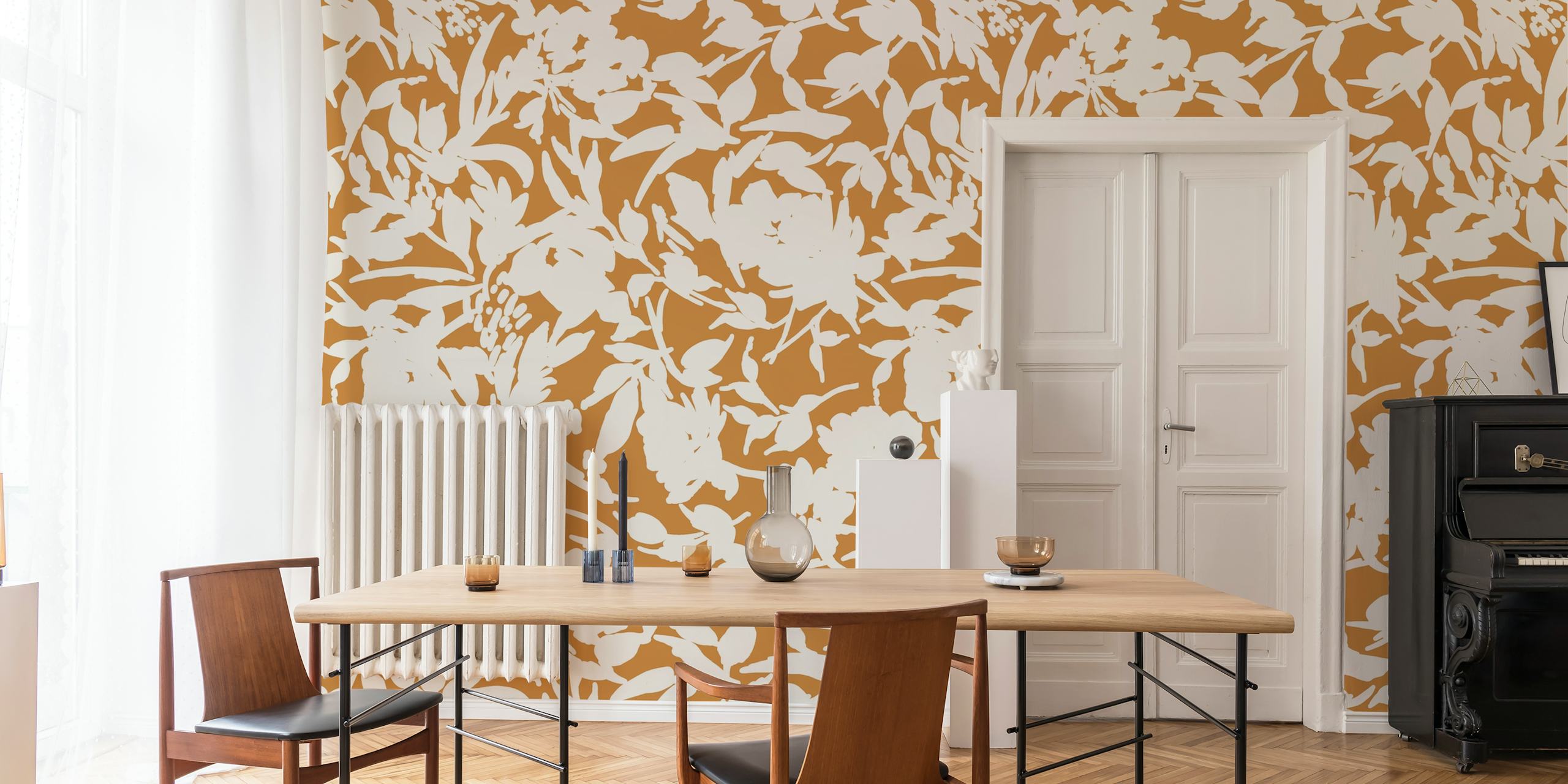 Tapeta Summer garden silhouette v pokoji