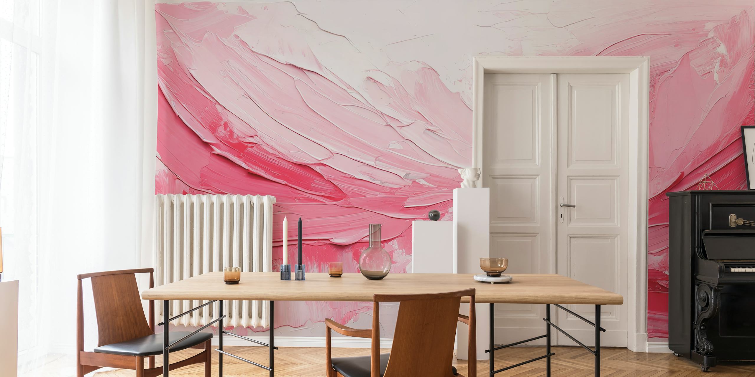 Tapeta Soft Rose Tones Harmony w pokoju