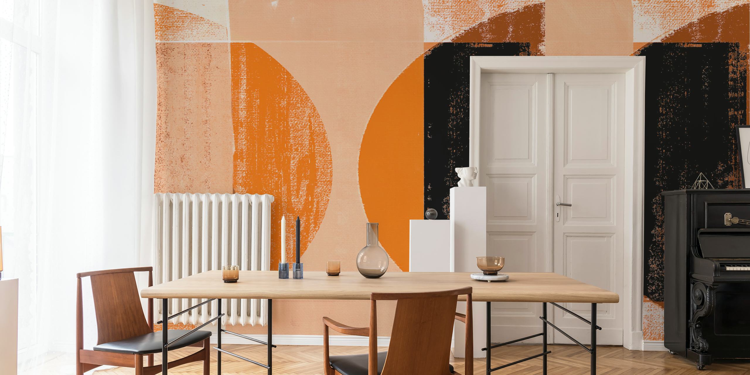 Papier peint Mid-Century Sunscape Geo dans une pièce