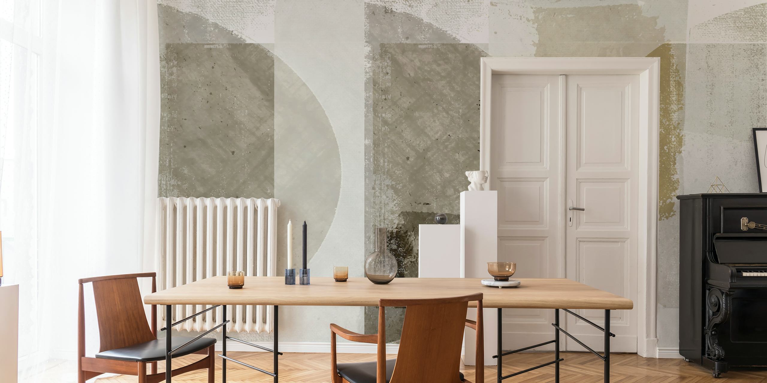 Carta da parati Modern Vintage Geometry in una stanza