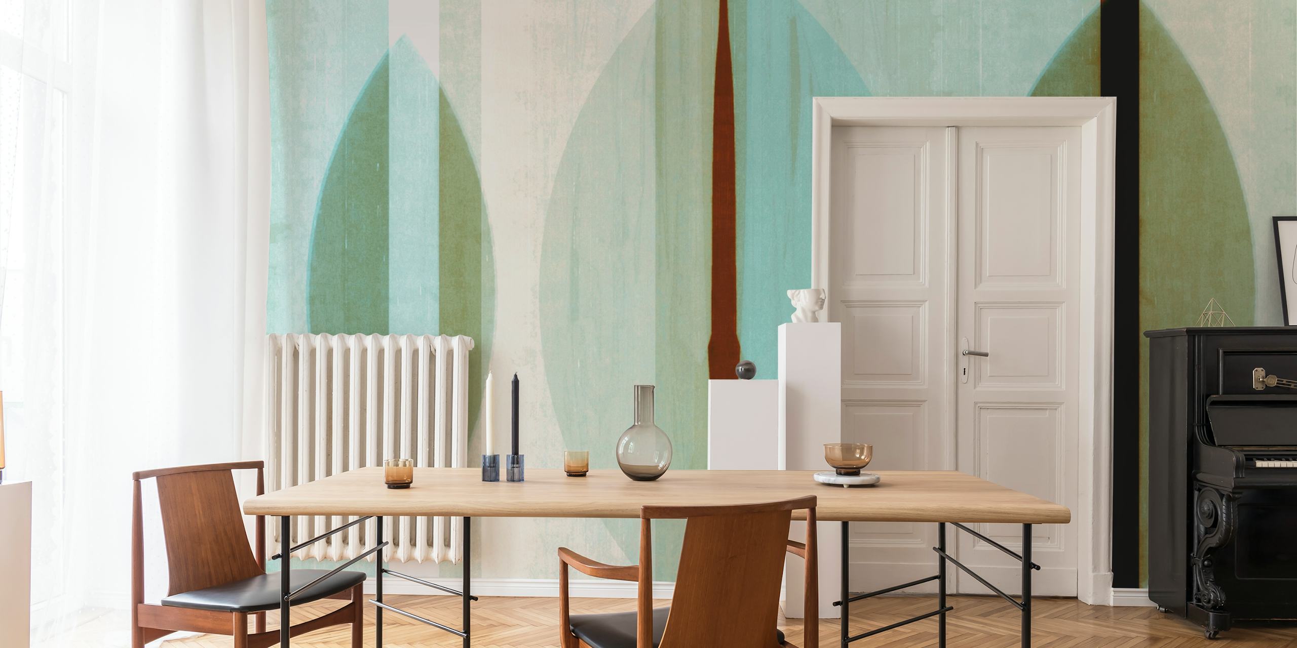 Contemporary Geo Shapes tapetti huoneessa