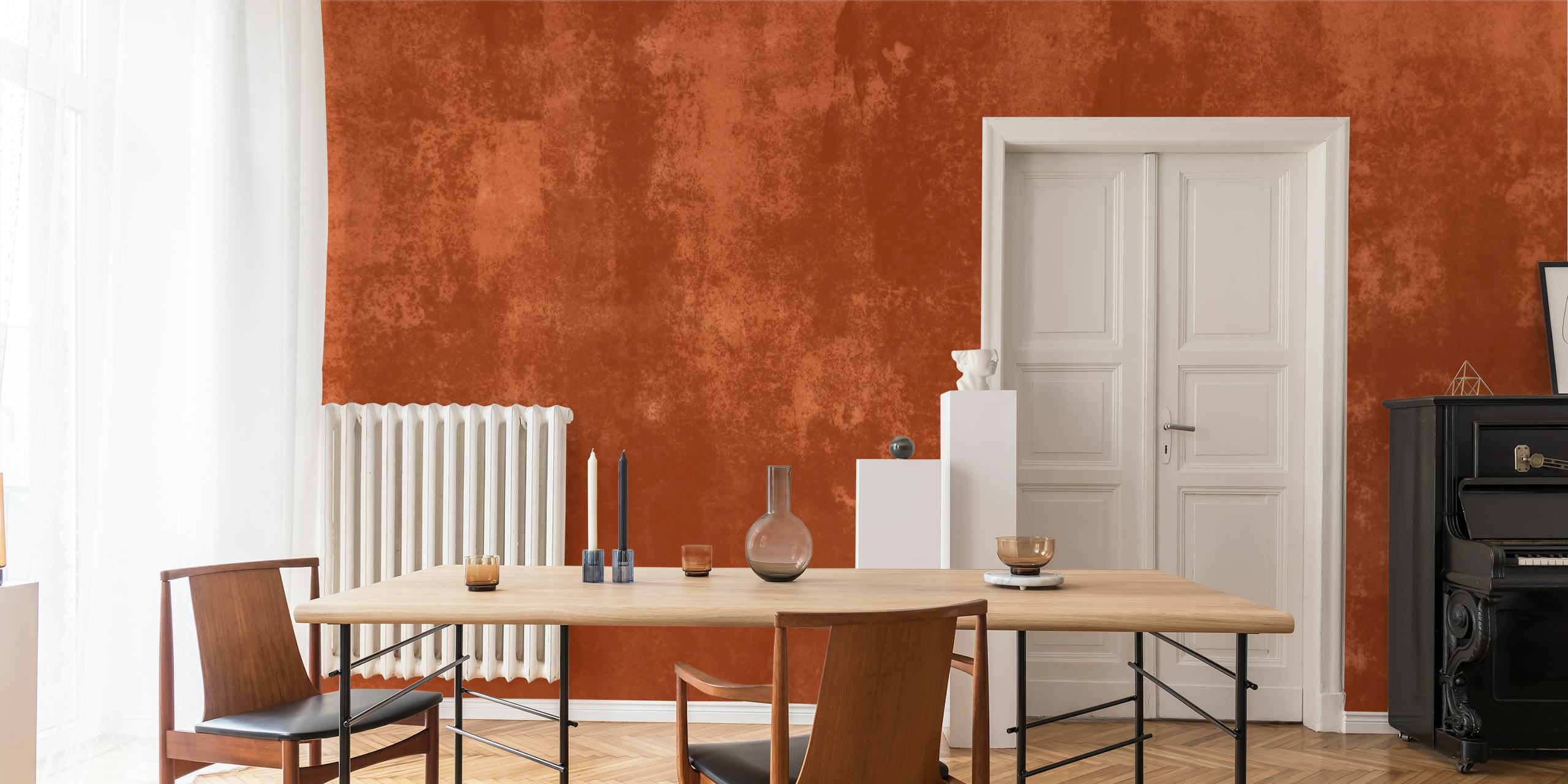 Papel de parede Warm Mocha Mousse Texture em um quarto