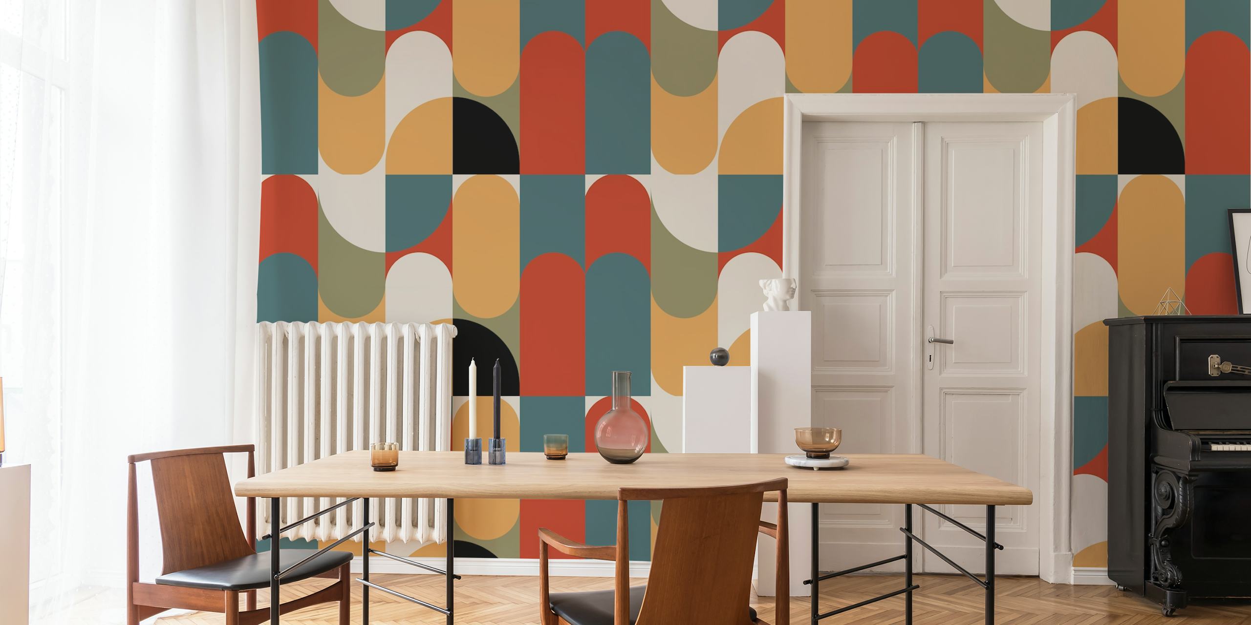 Τοίχο βαφή Bauhaus Elements σε μια μοντέρνα εσωτερική διακόσμηση