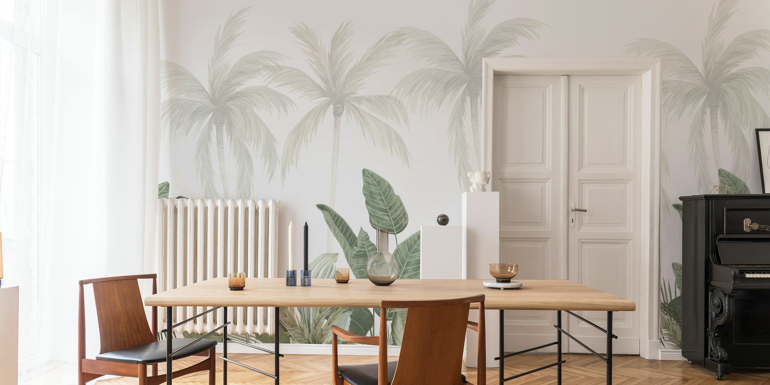 Papier peint Tropical Palm Design dans une pièce