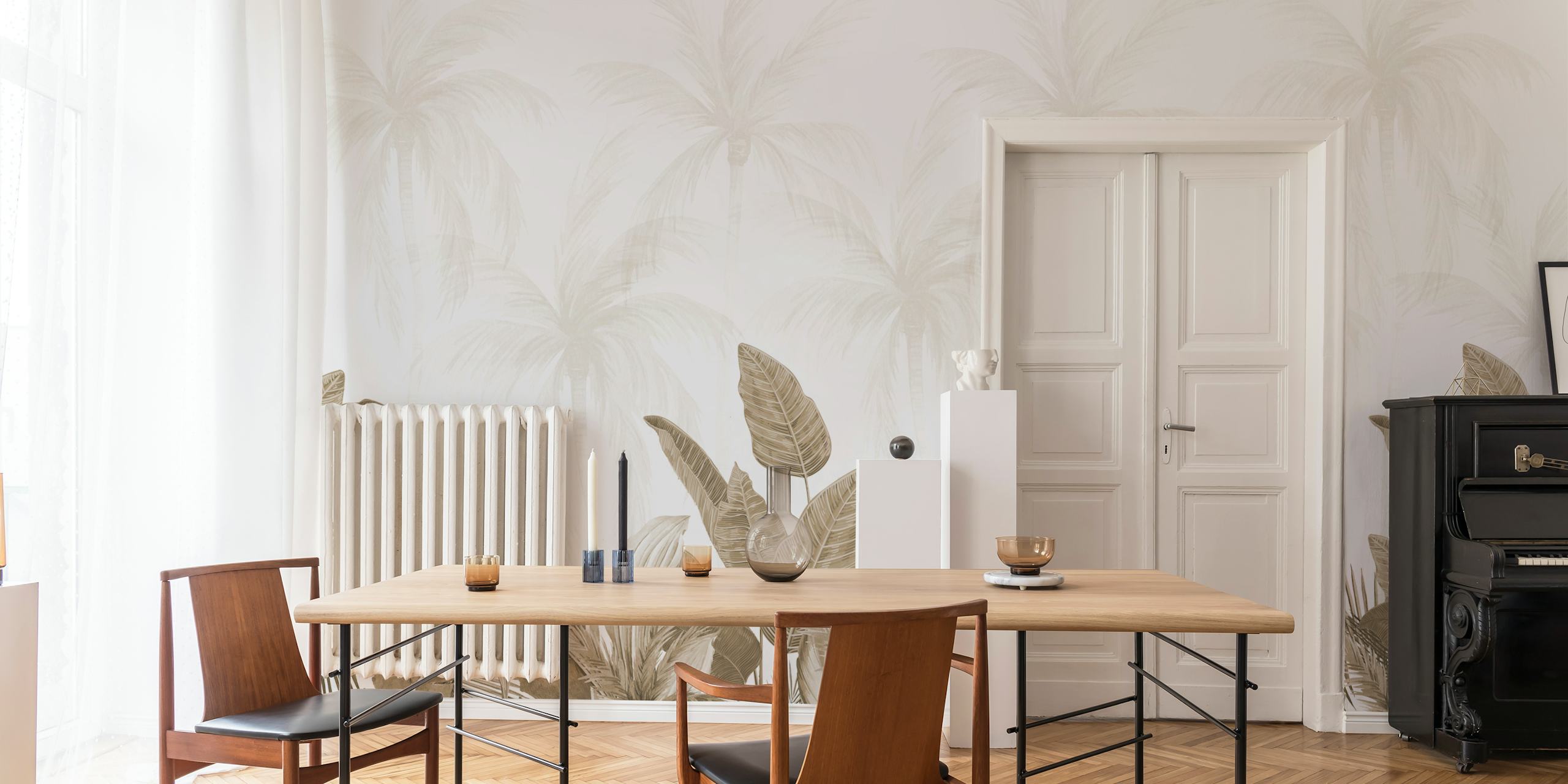 Vintage Tropical Vibes tapet i ett rum