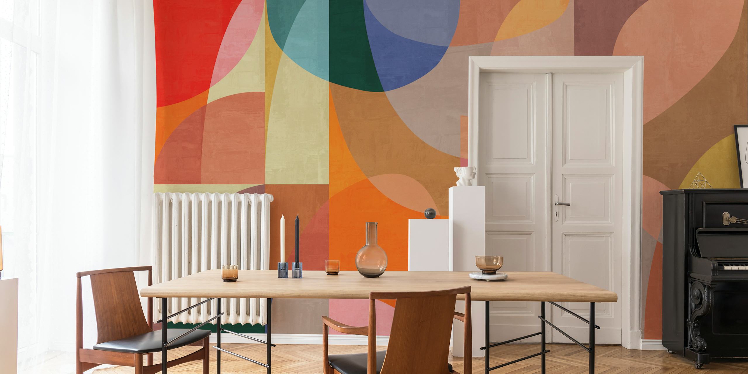 Bright Geometric Blend tapetdesign