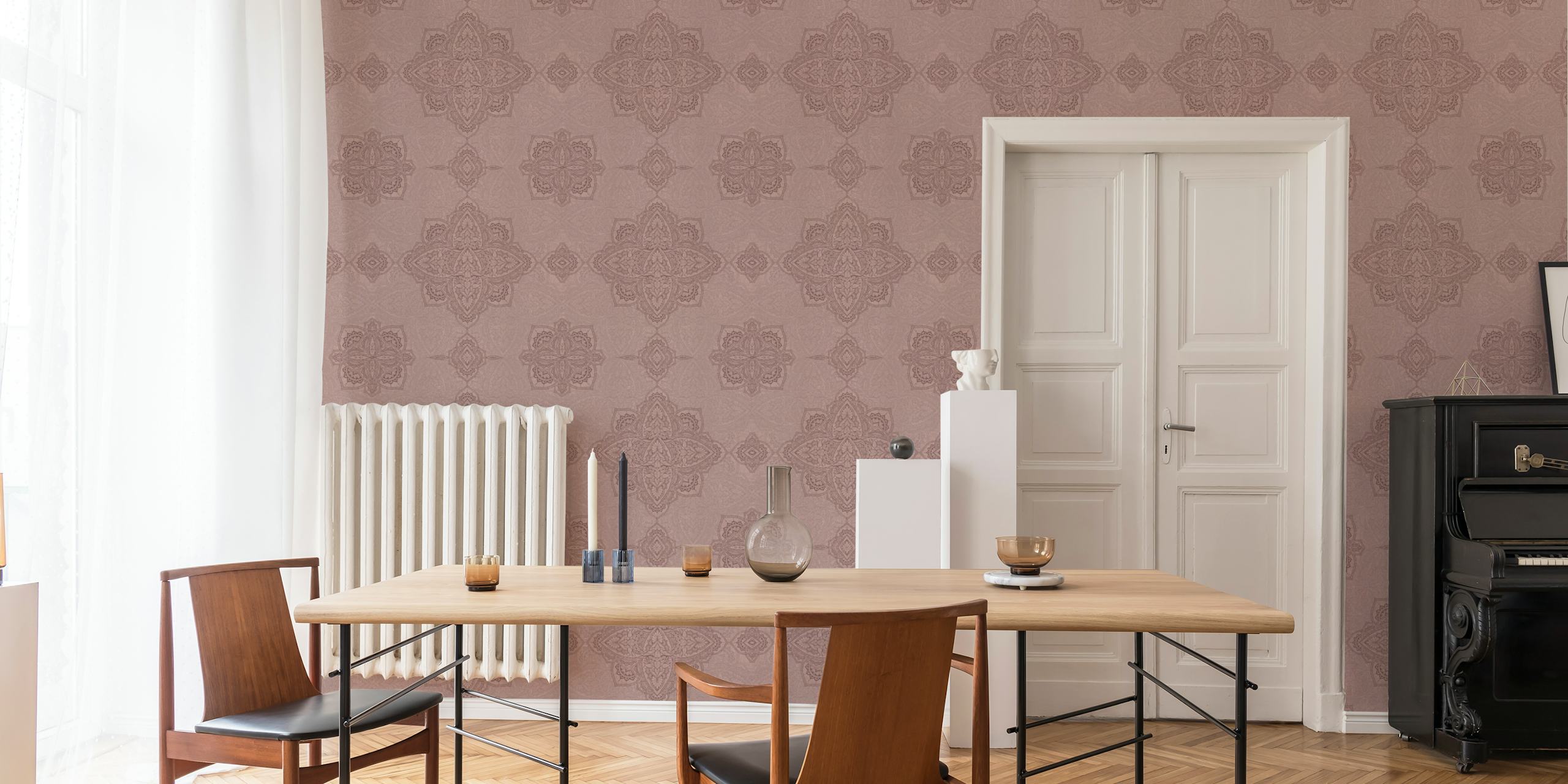 Blush pink Marrakech mandala σε ένα δωμάτιο