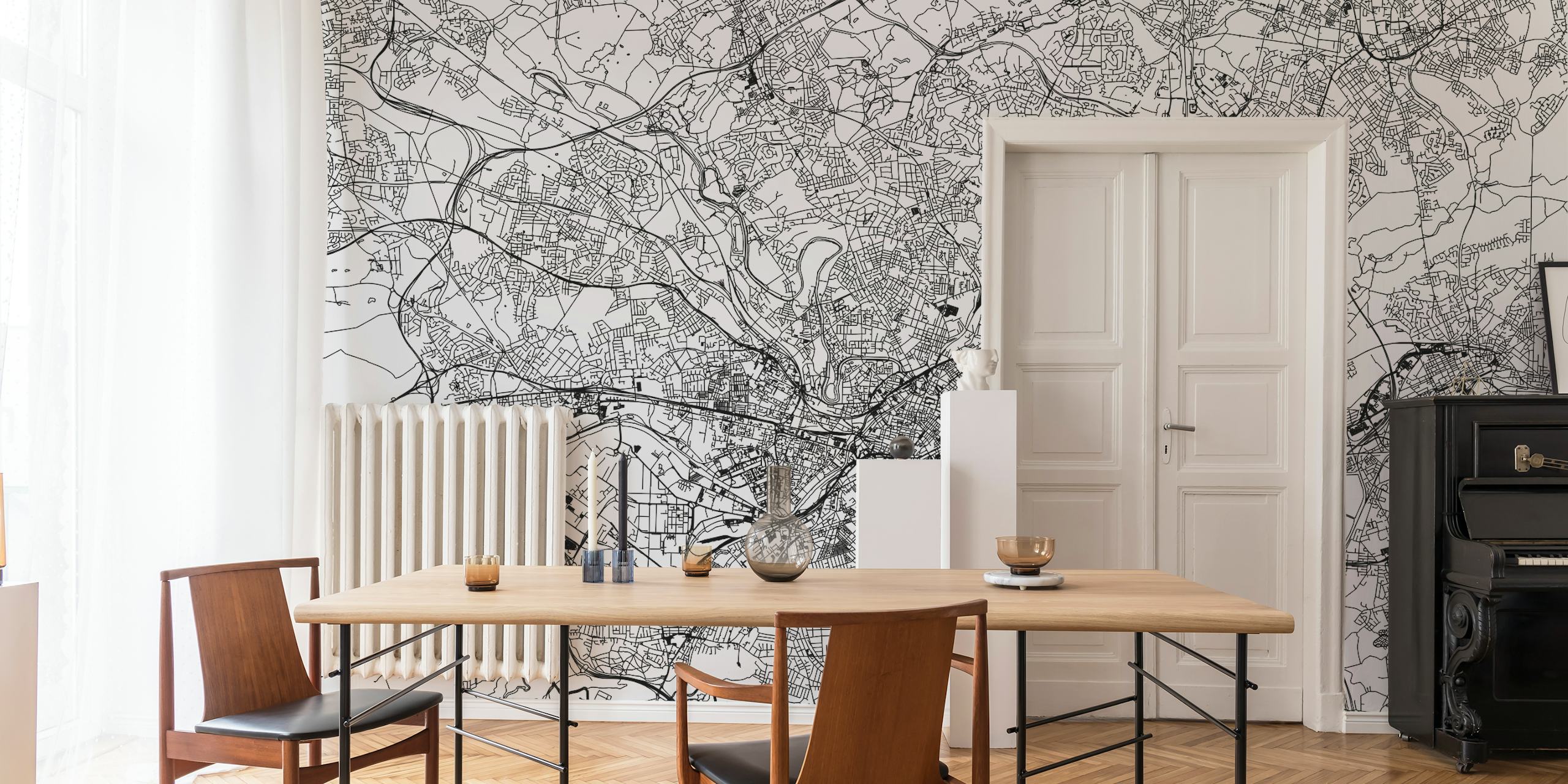 Visokom definirani Manchester Map Zidna mural