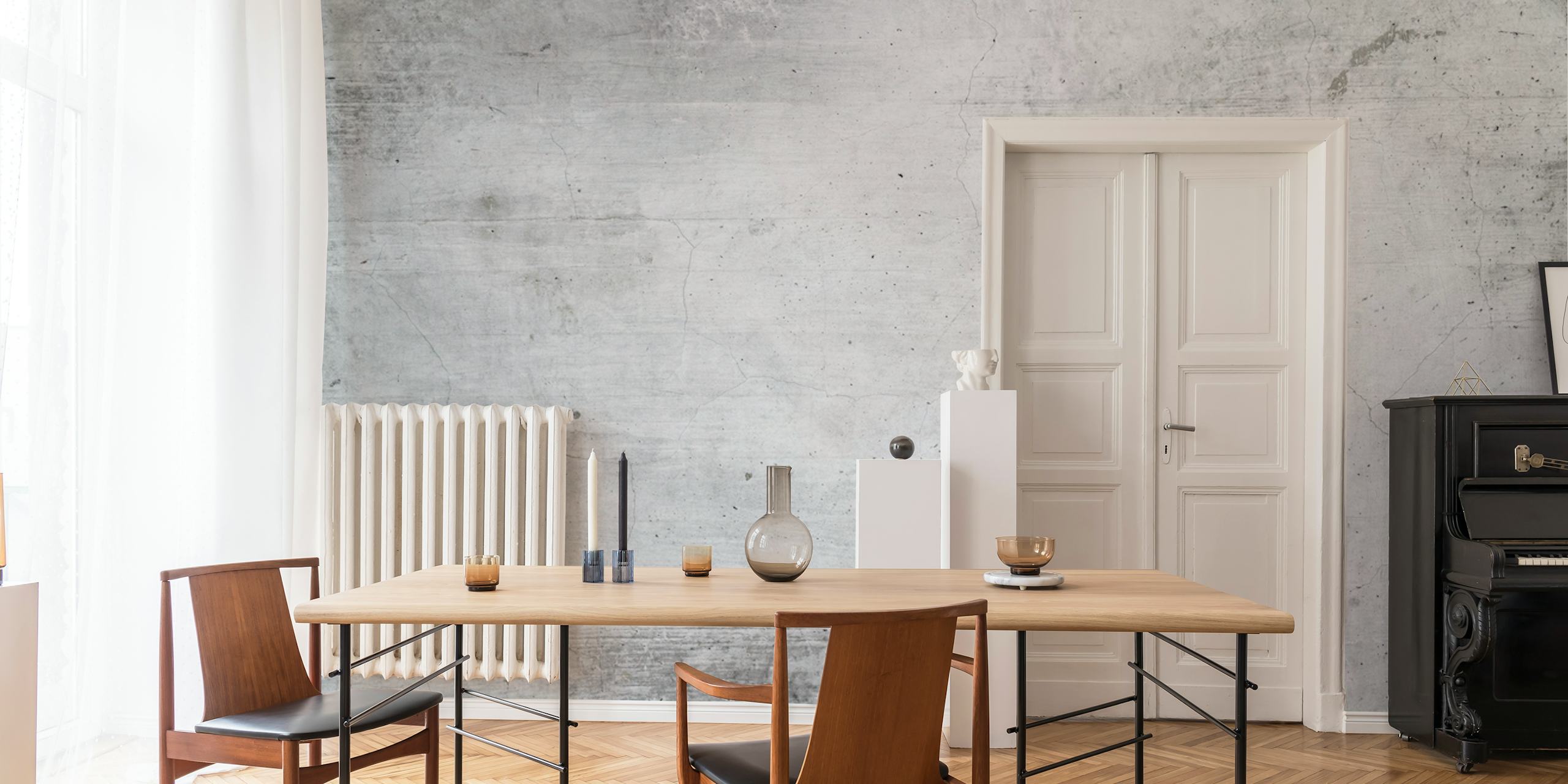 White concrete texture wallpaper with subtle grey markings