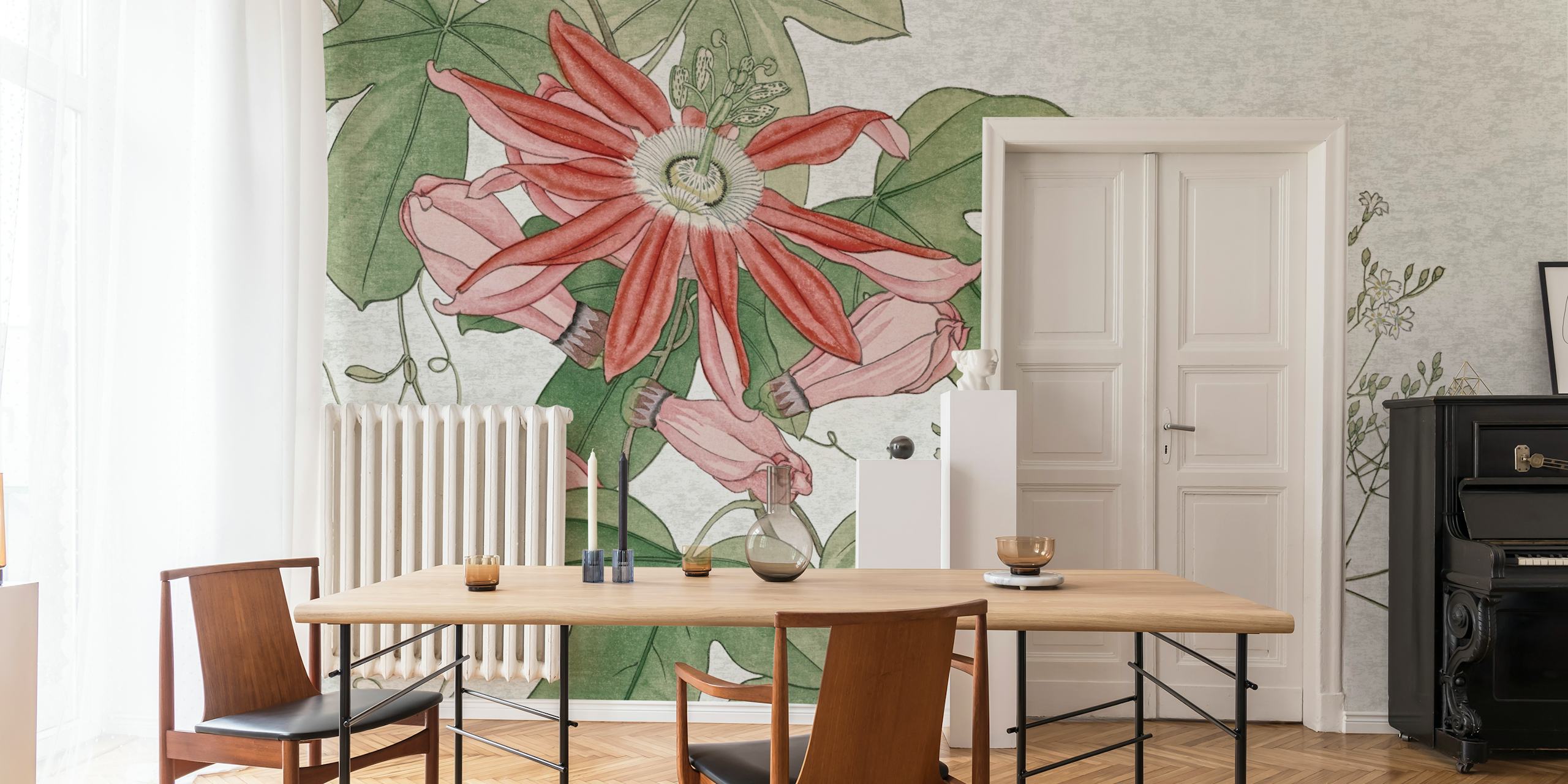 Ταπετσαρία Scandinavian Vintage Florals σε ένα δωμάτιο
