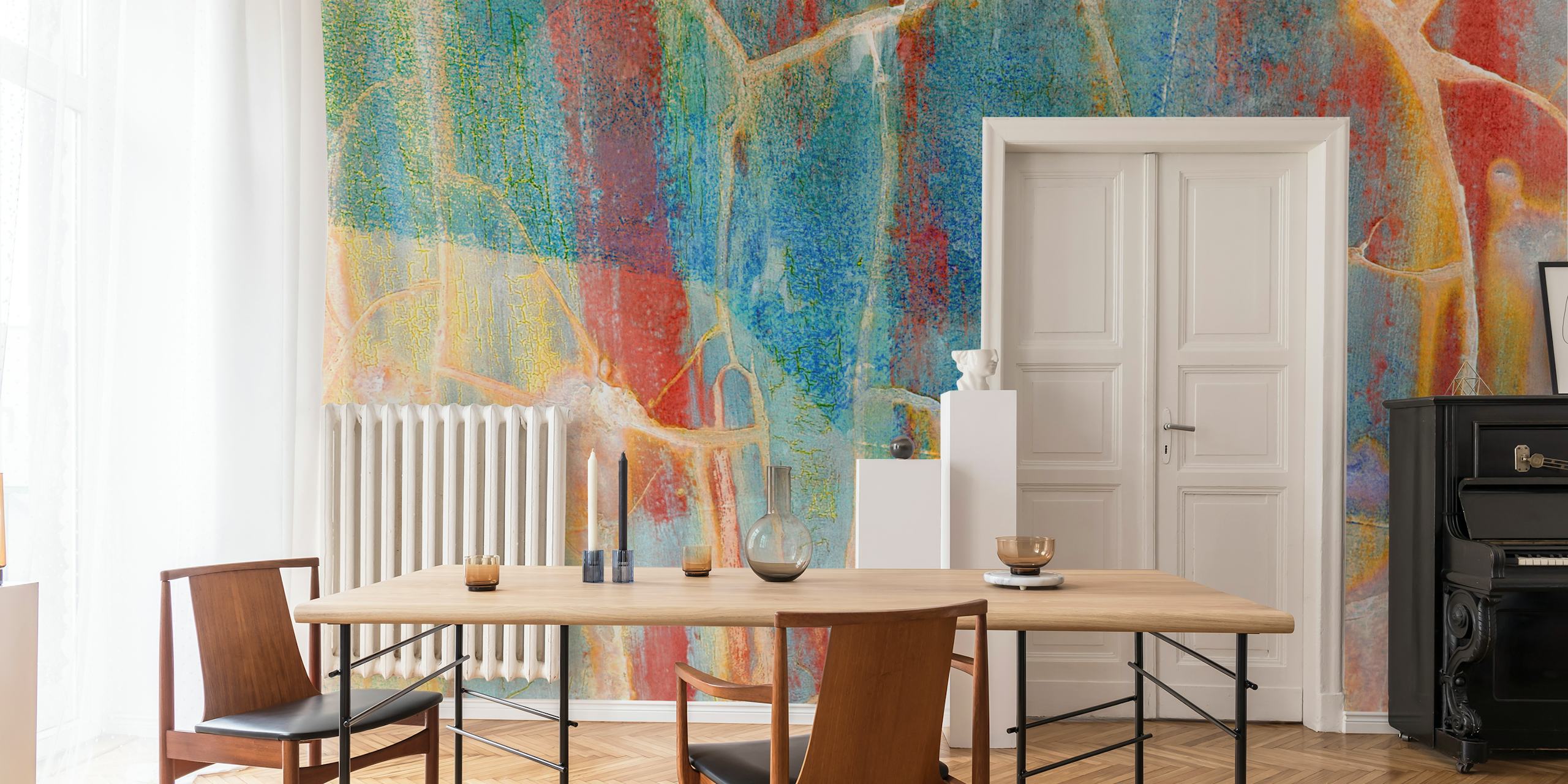 Happy Old Crayon Wall tapet i et rum