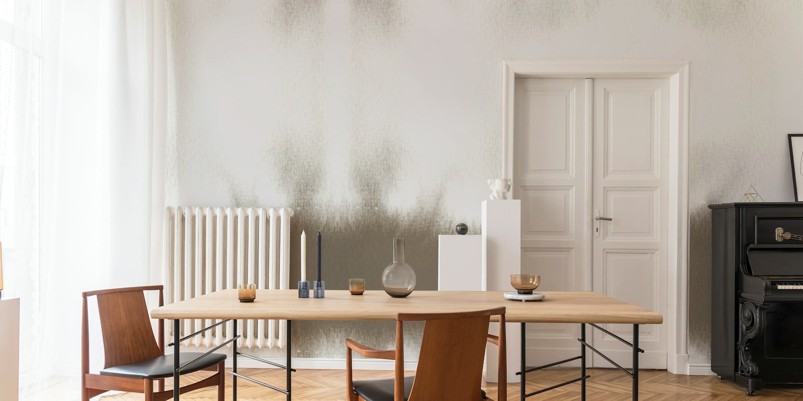 Watercolor ombre design in shades of white and brown wallpaper