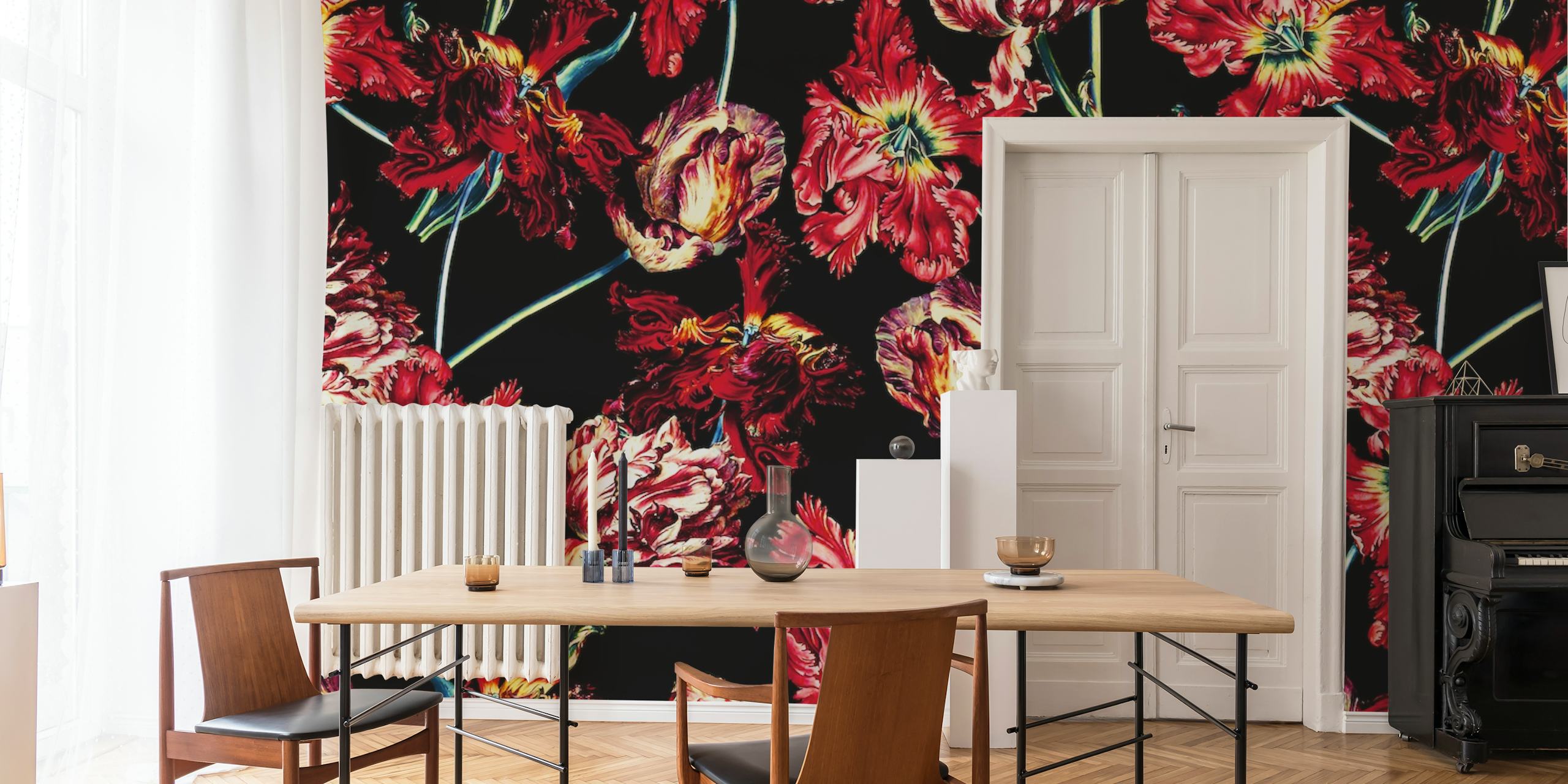 Florystyczny wzór w pokoju