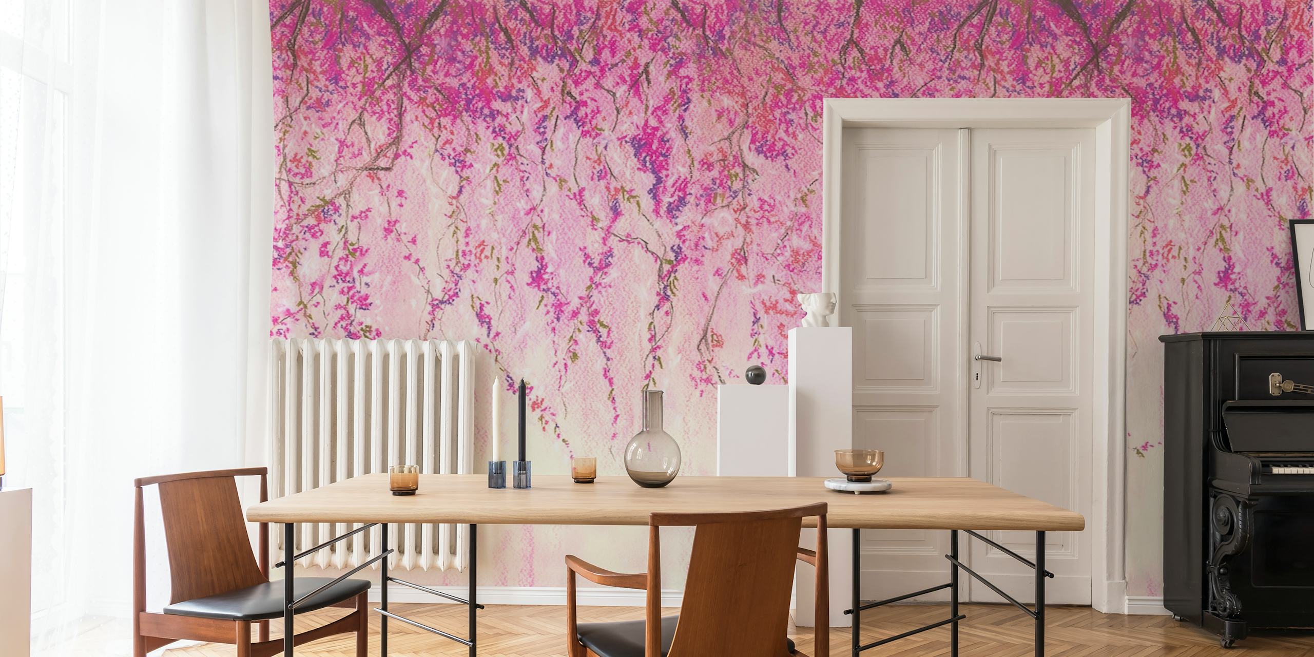 Sakura pastel branches παρουσίαση ταπετσαρίας