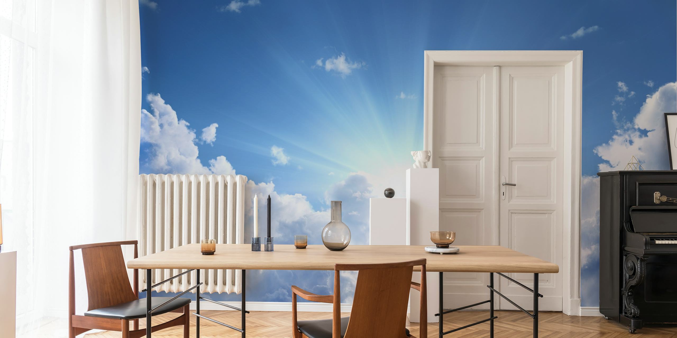 Stairway to the sky wallpaper in a room