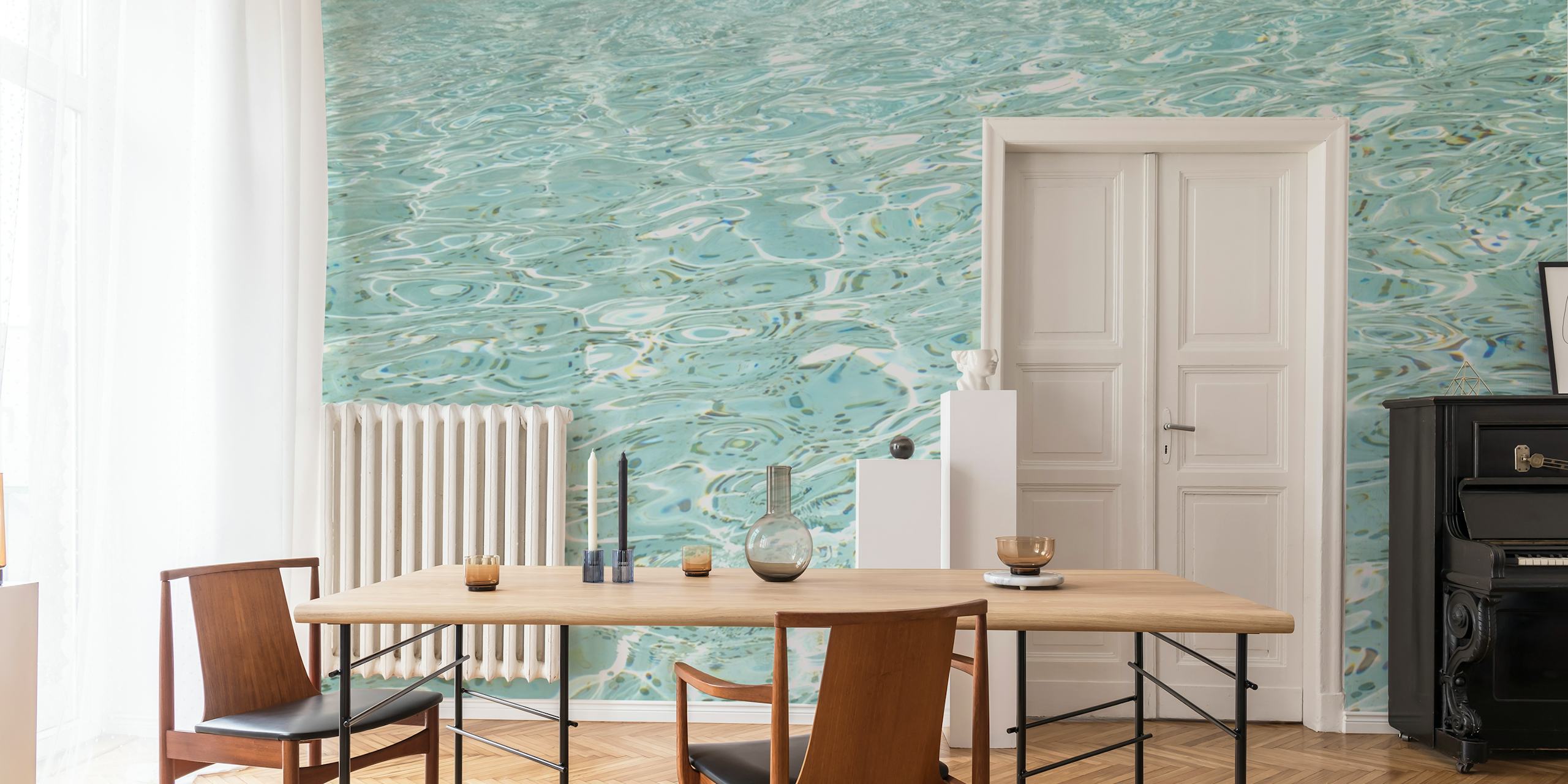 Coins in the Trevi Fountain wallpaper in a room