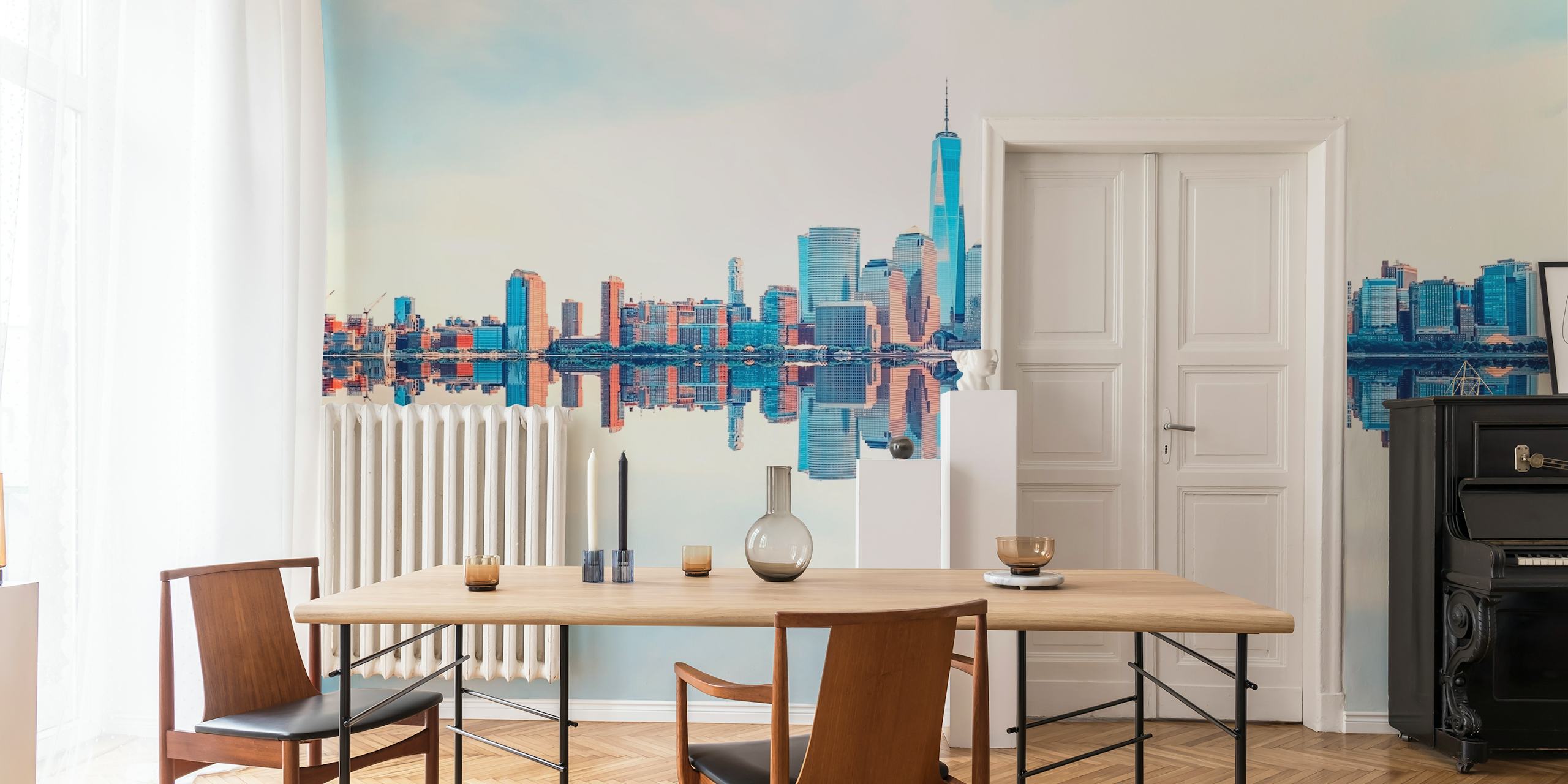 Papier peint reflet de New York skyline