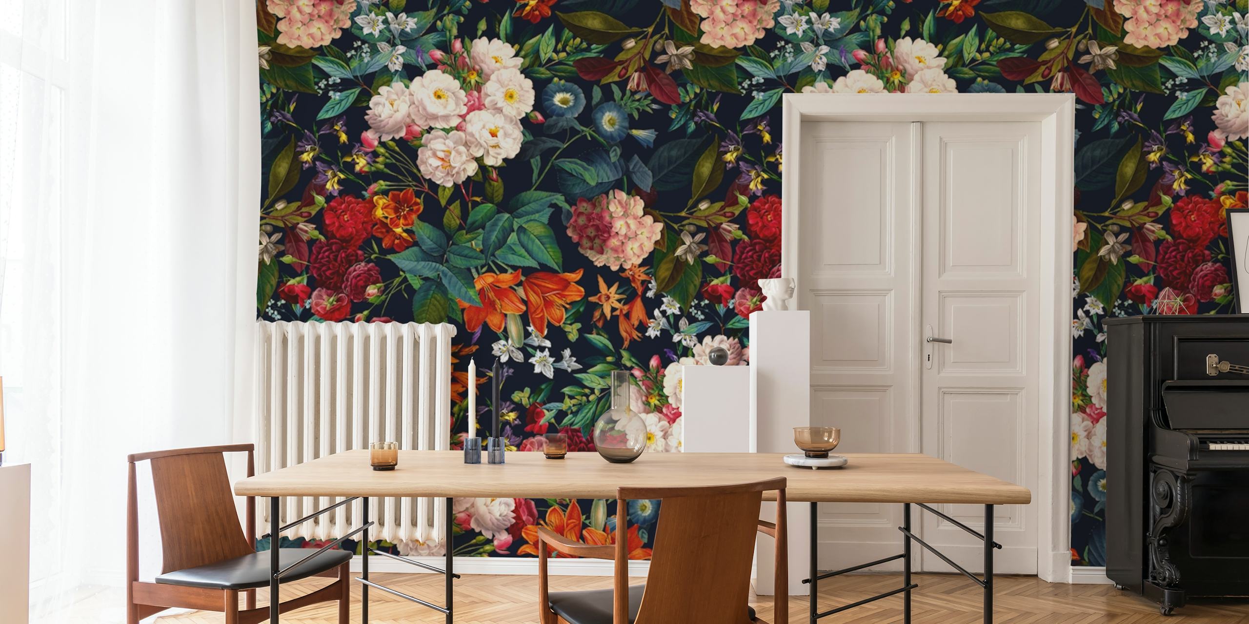 Midnight Garden XXV blomster tapet i et rum