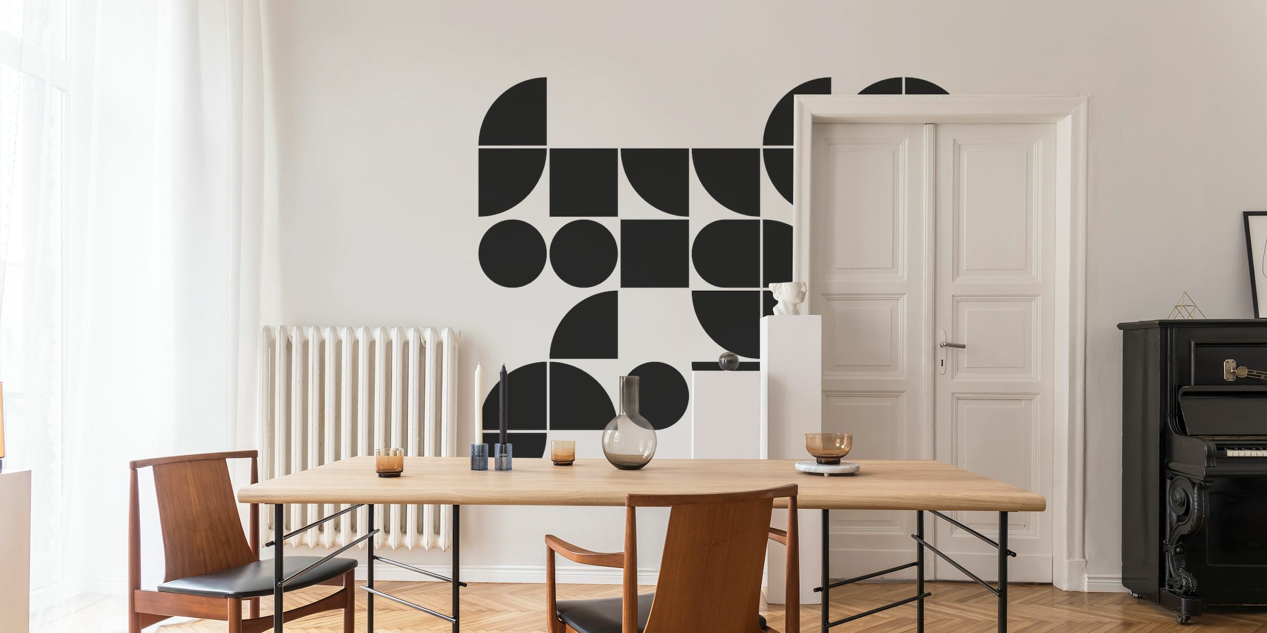 Ταπετσαρία Mid Century Geometrical σε ένα δωμάτιο