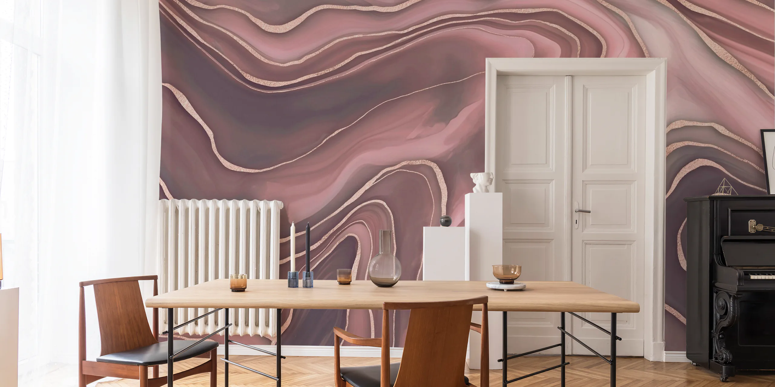 Marble Reverie Rose Gold Elegant Luxury wallpaper - Free shipping ...