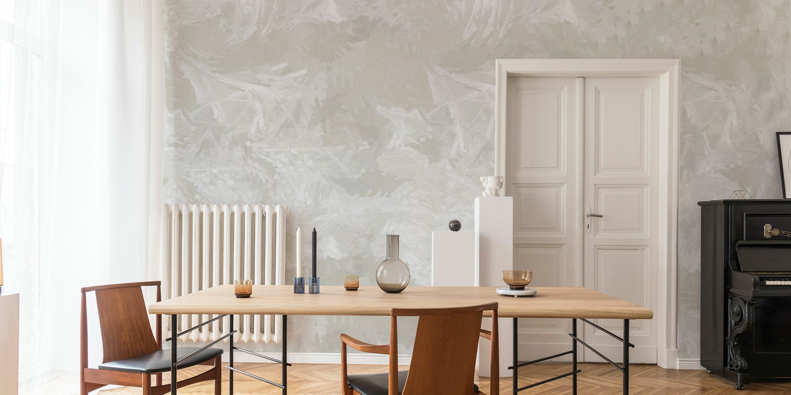 Neutral Oils wallpaper displayed in a room
