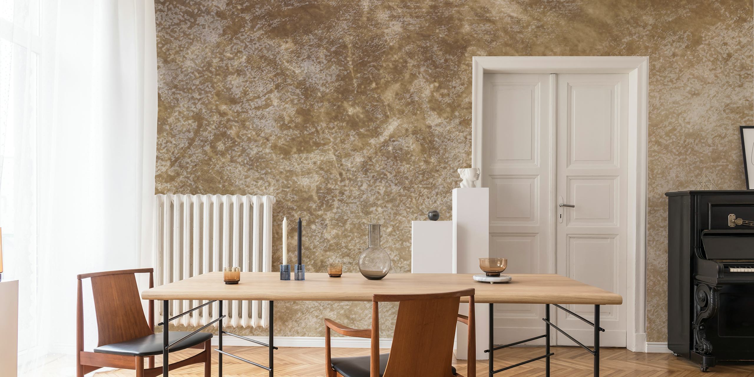 Neutral grunge textured wallpaper in beige and cream tones