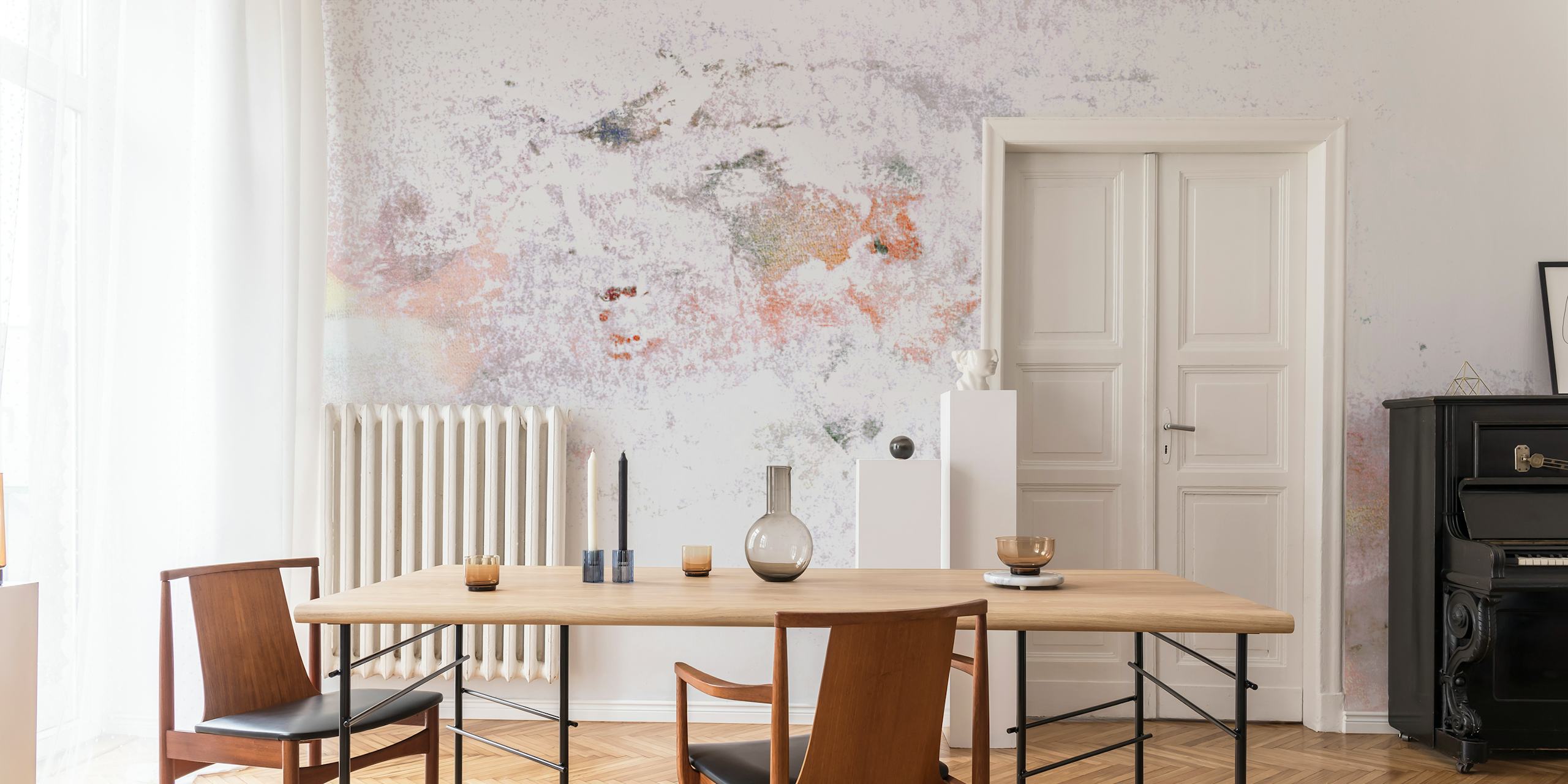 Carta da parati Nordic Neutrals Mist in una stanza