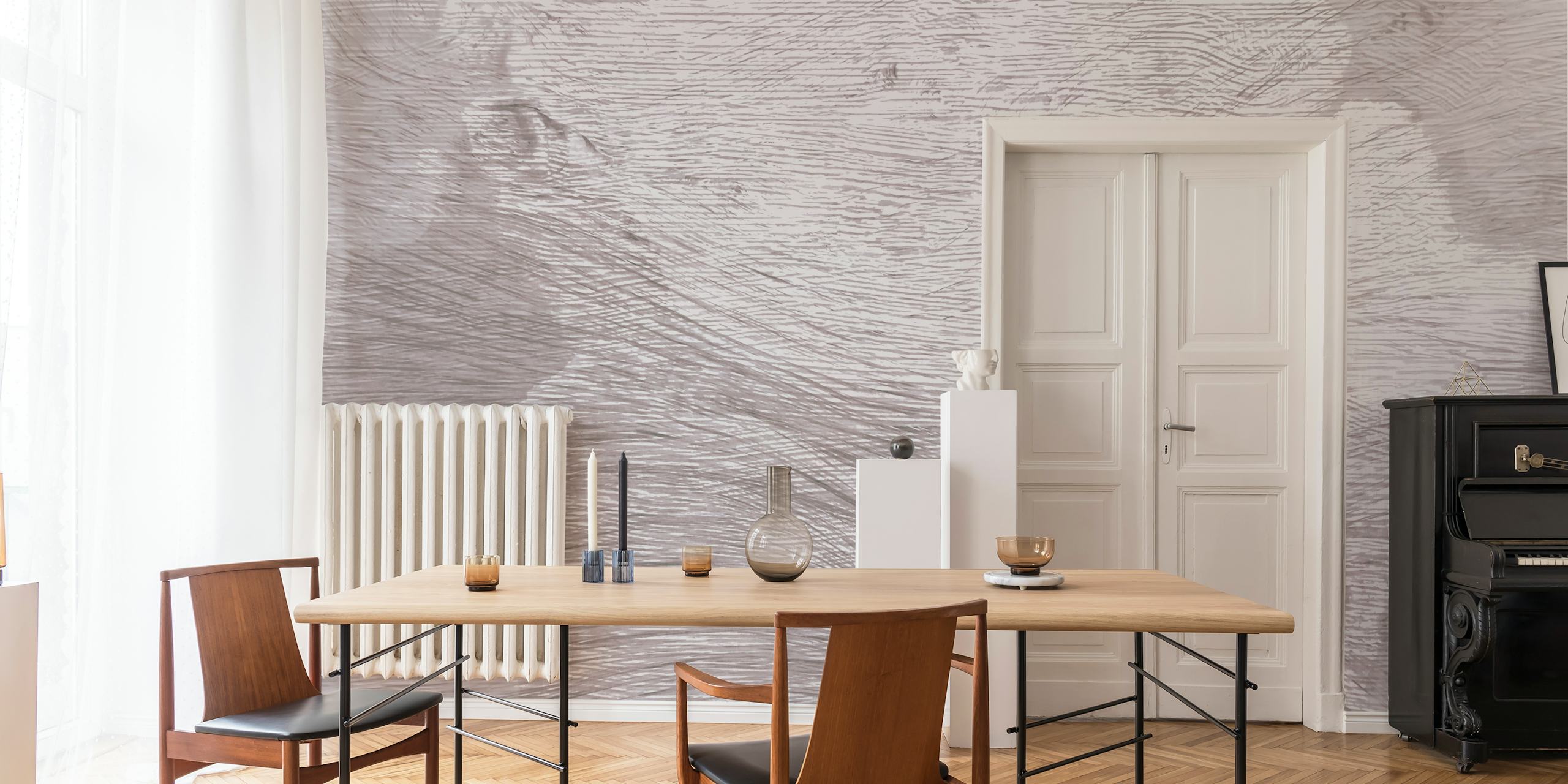 Peaceful Mist wallpaper displayed in a room