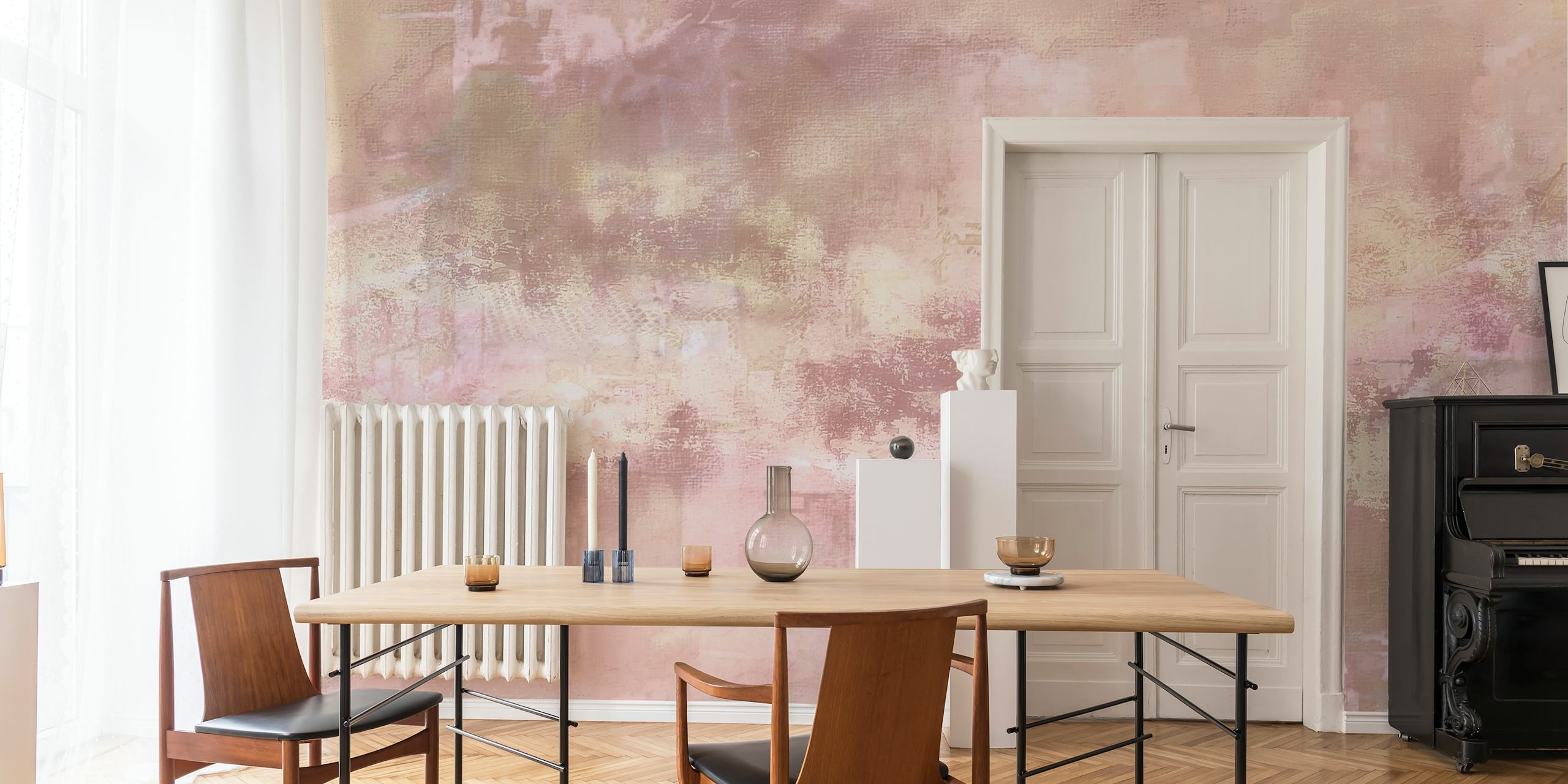 Urban Peach Tapete in einem Zimmer angezeigt