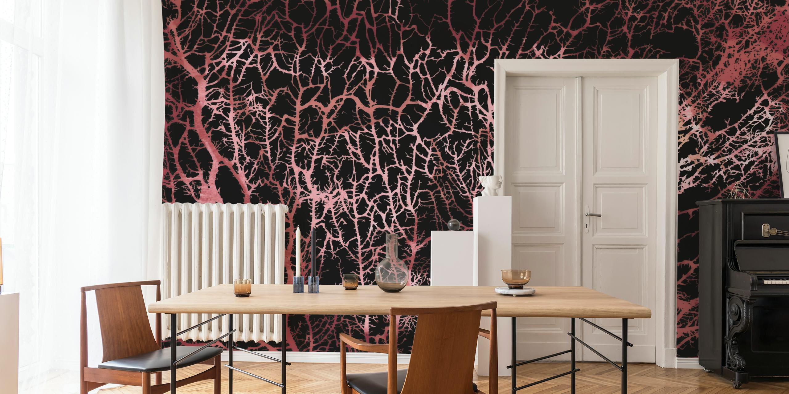 Mystic Neon Earthy Japan Forest Ταπετσαρία σε ένα δωμάτιο