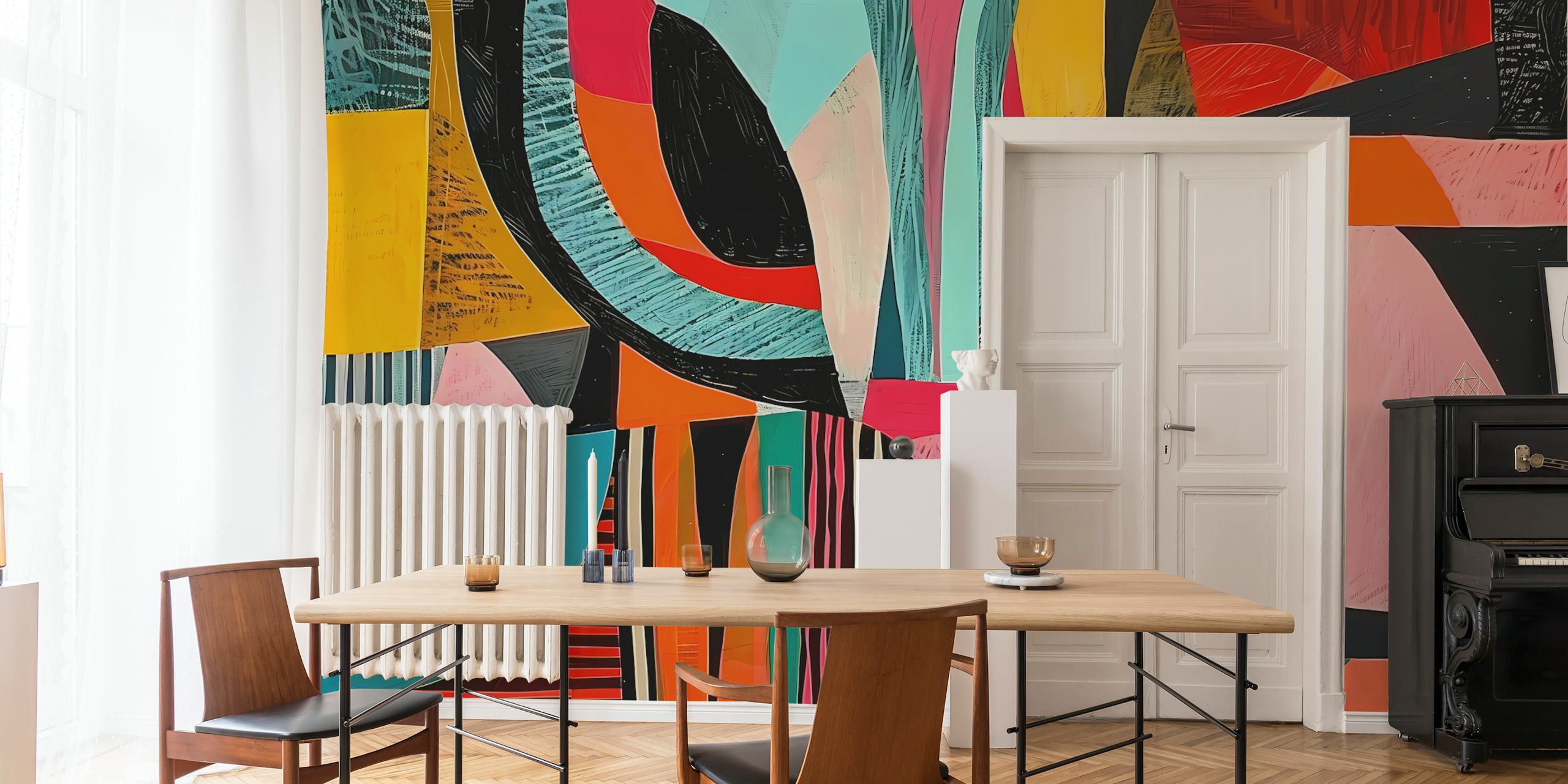 Urban Art behang in een stijlvolle kamer